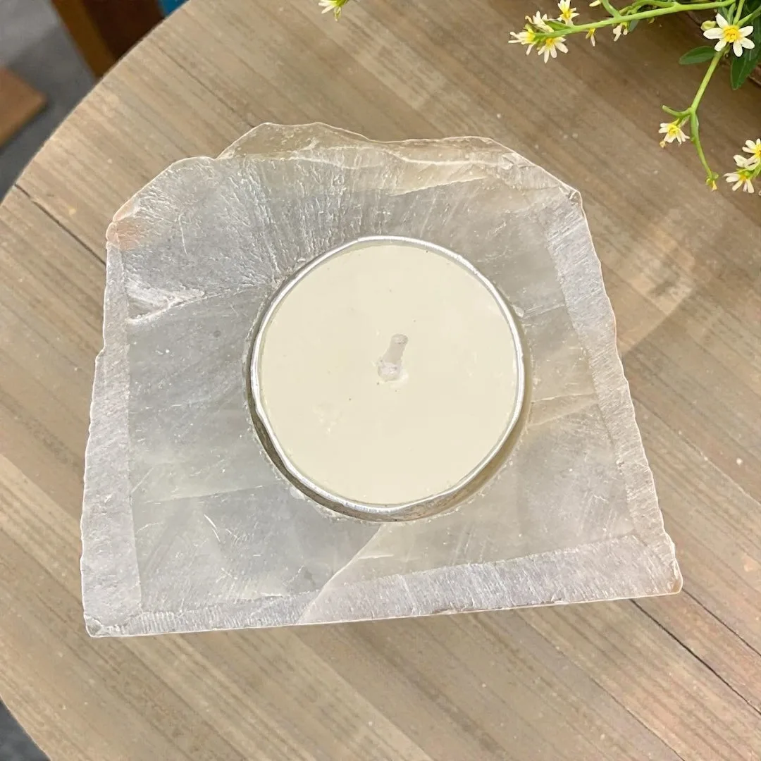 Calcite Candle Holder