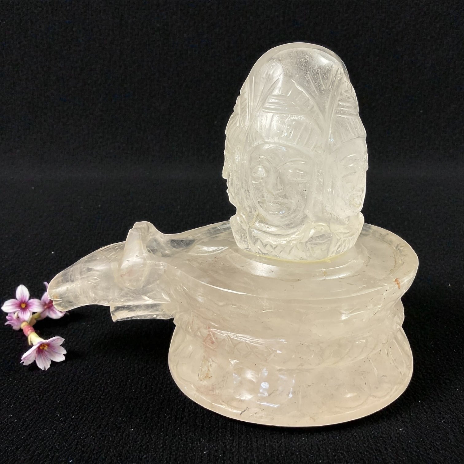 Clear Quartz Shivling 5 face