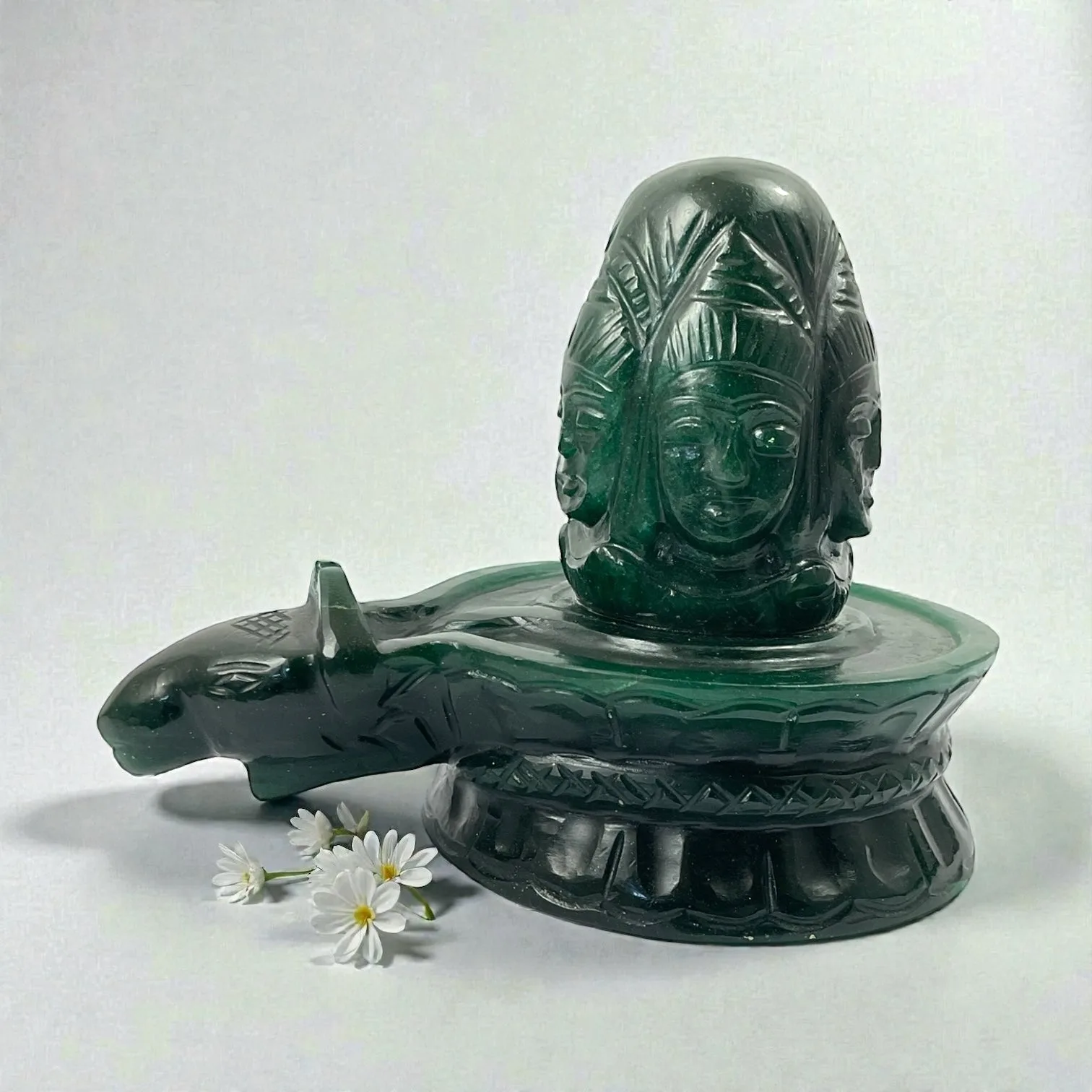 Green Aventurine Shivling 5 face