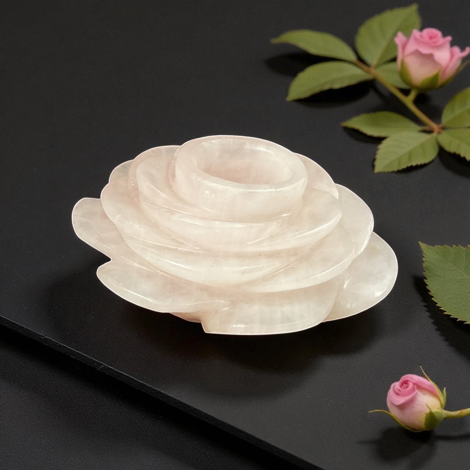 Rose Quartz Flower