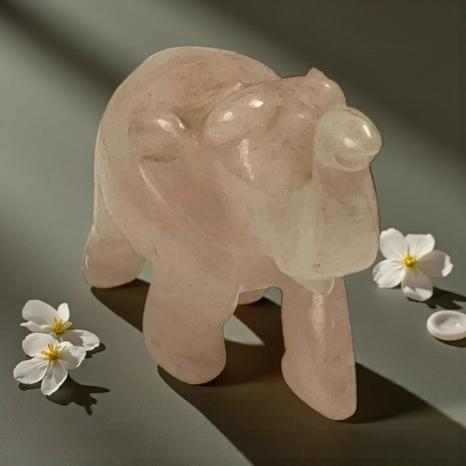 Rose Quartz Elephant