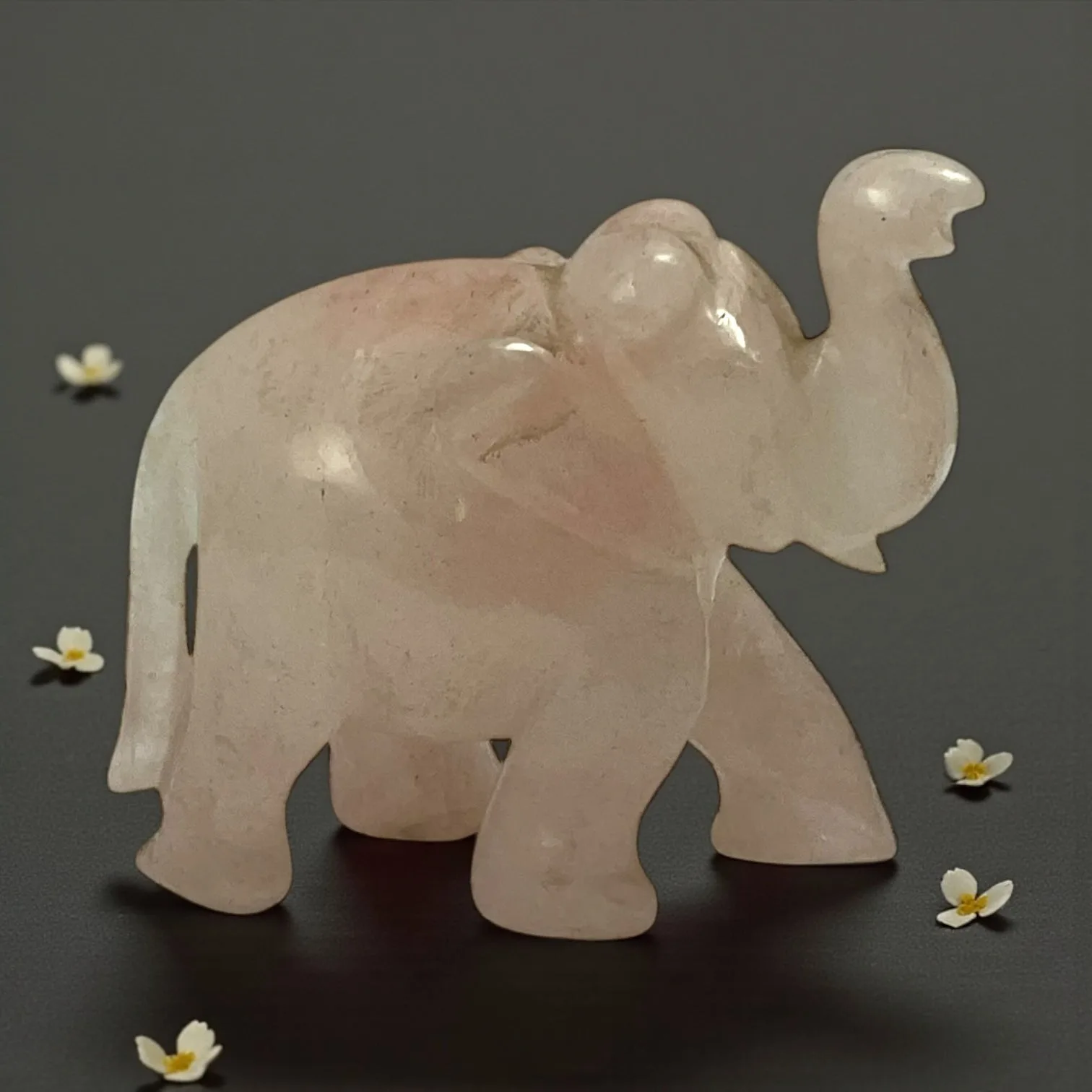 Rose Quartz Elephant