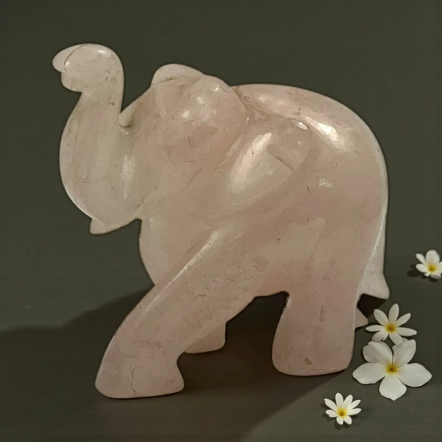 Rose Quartz Elephant