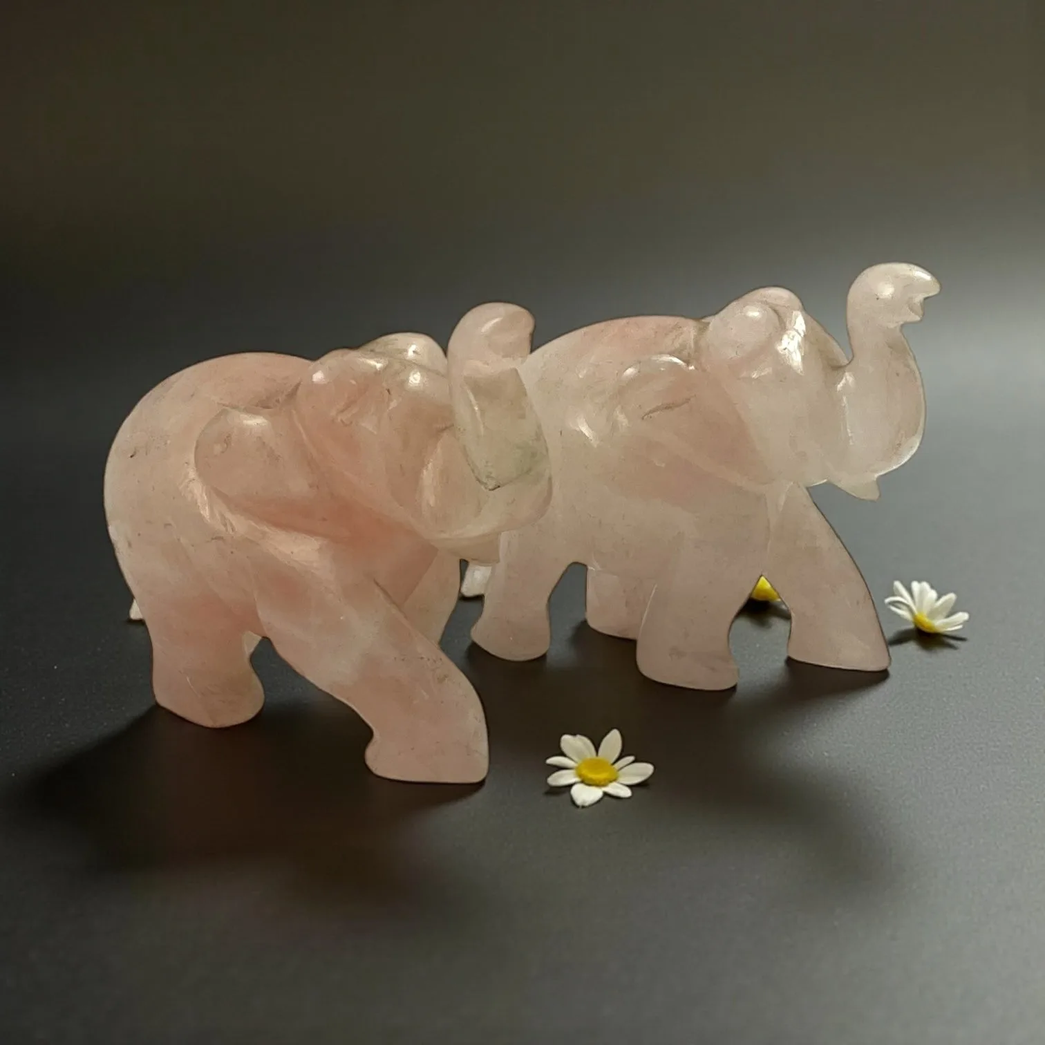 Rose Quartz Elephant