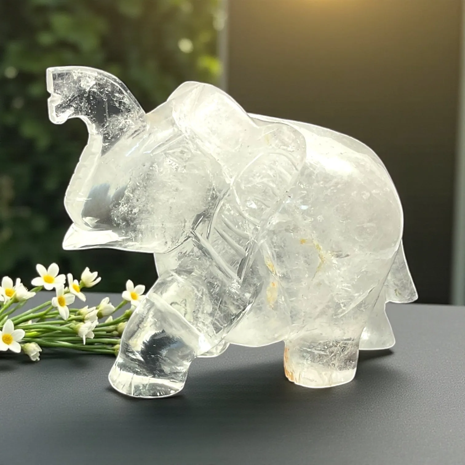 Clear Quartz Elephant