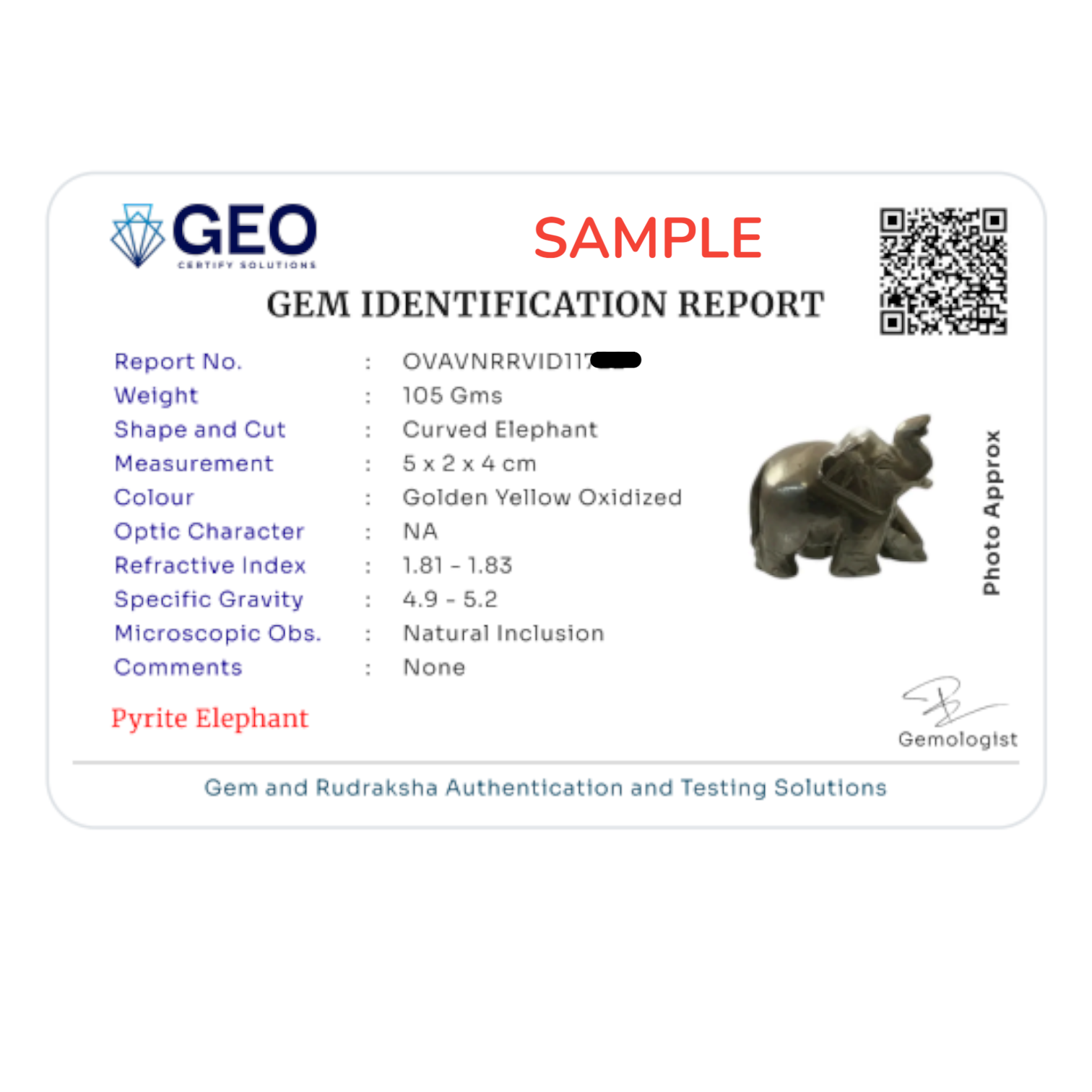 Clear Quartz Elephant