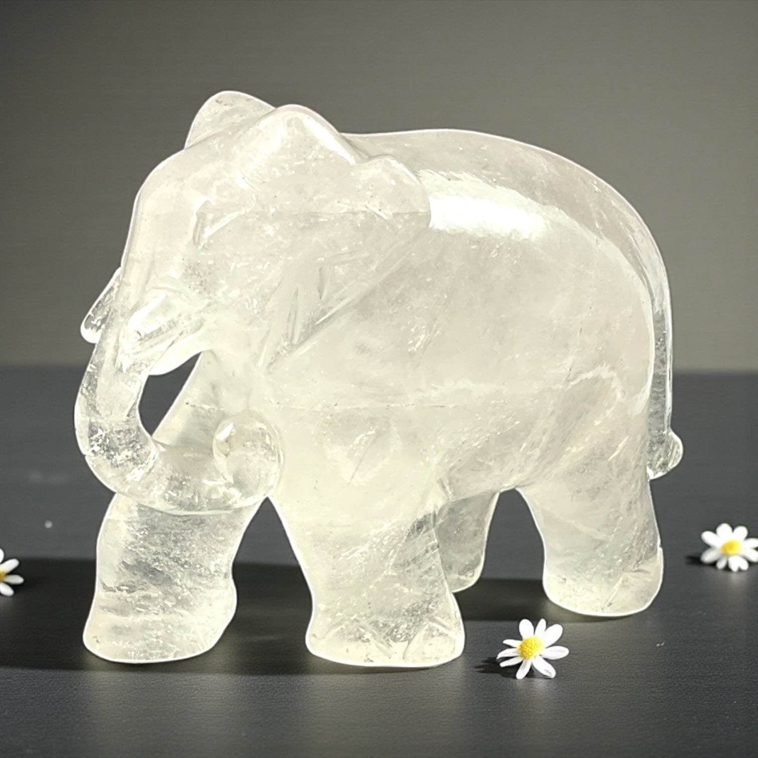 Clear Quartz Elephant