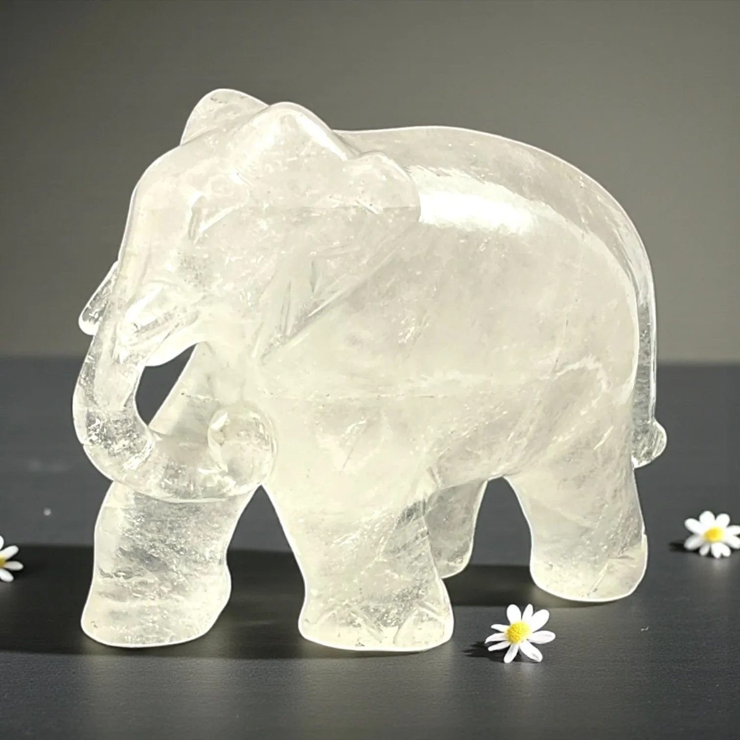 Clear Quartz Elephant