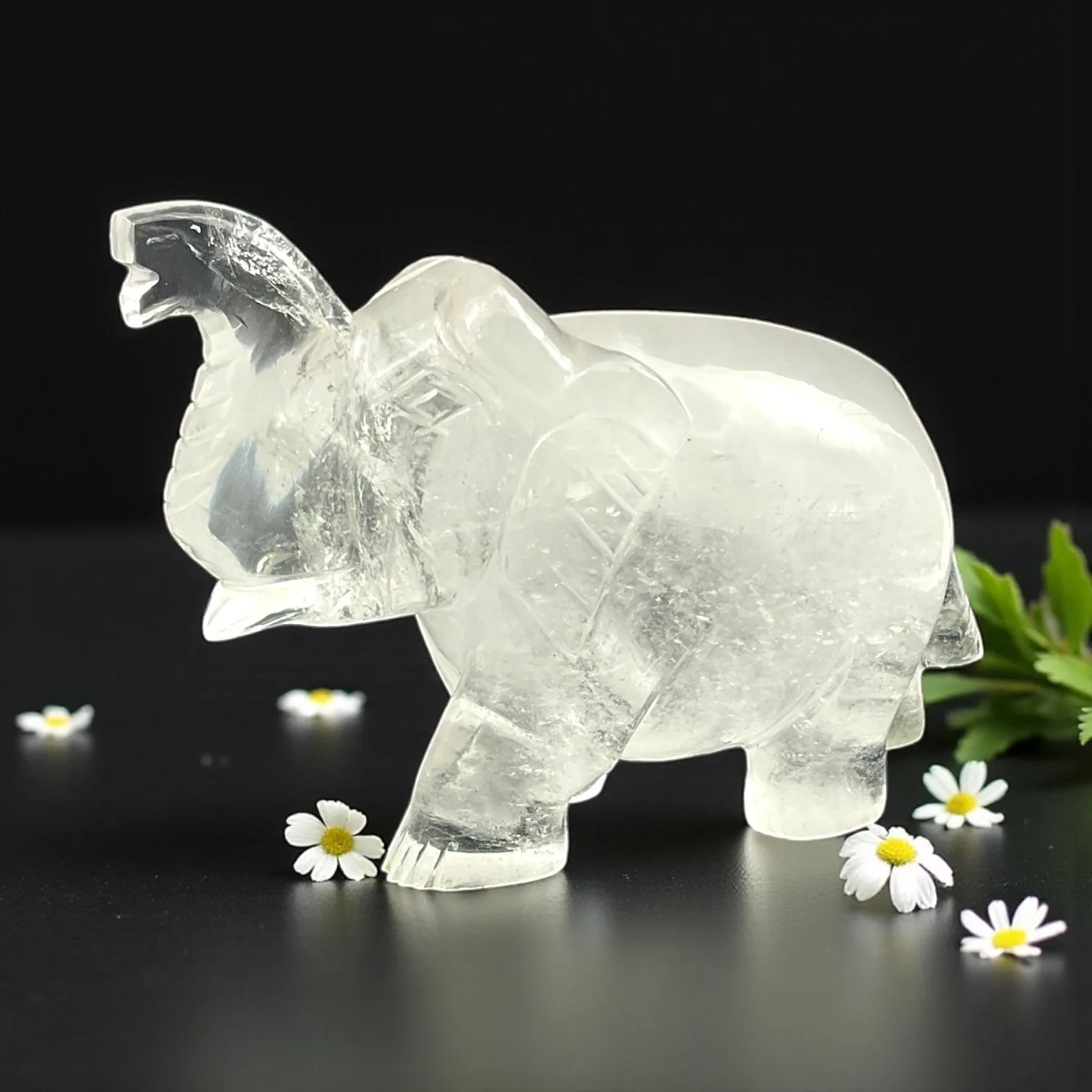 Clear Quartz Elephant
