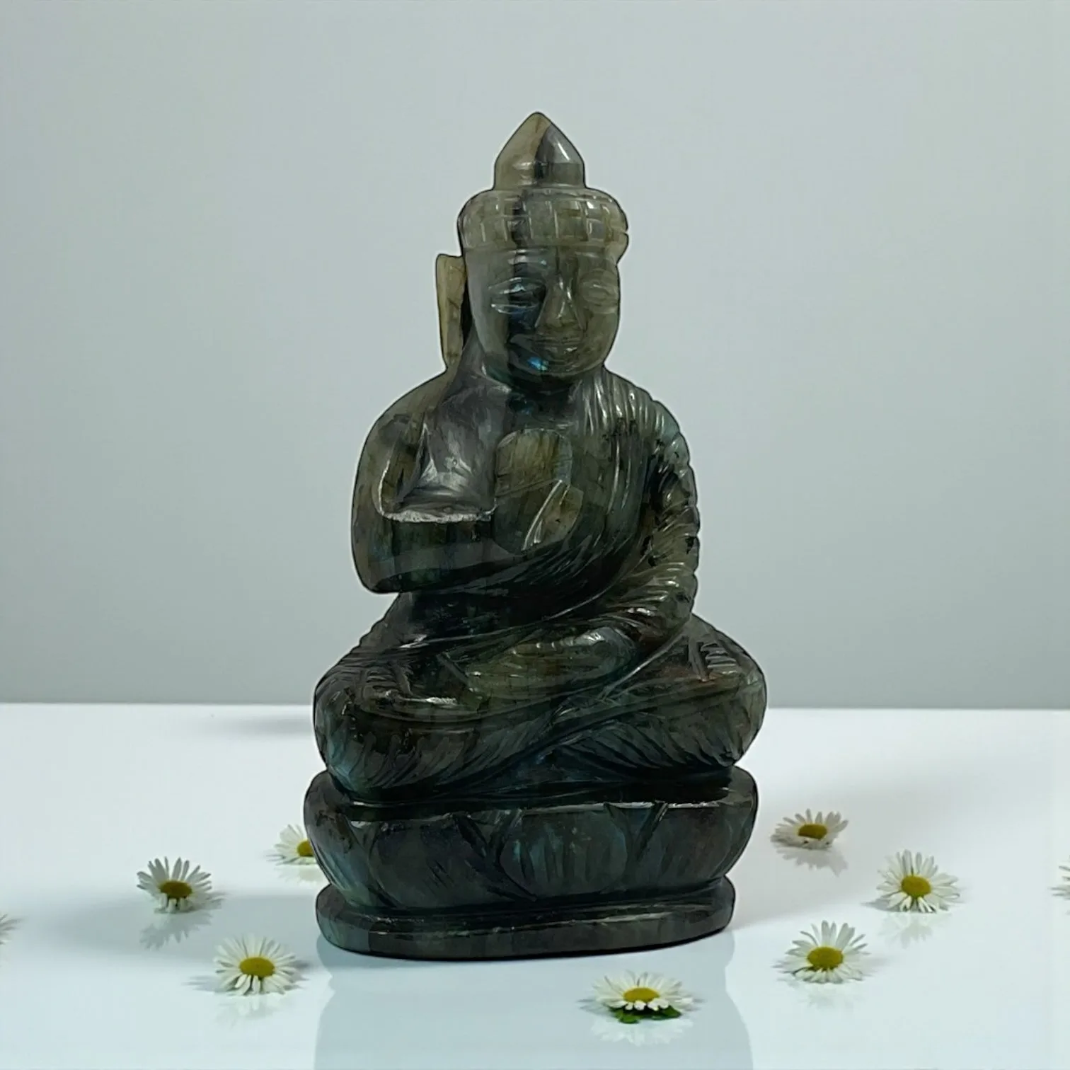 Labrodorite Buddha