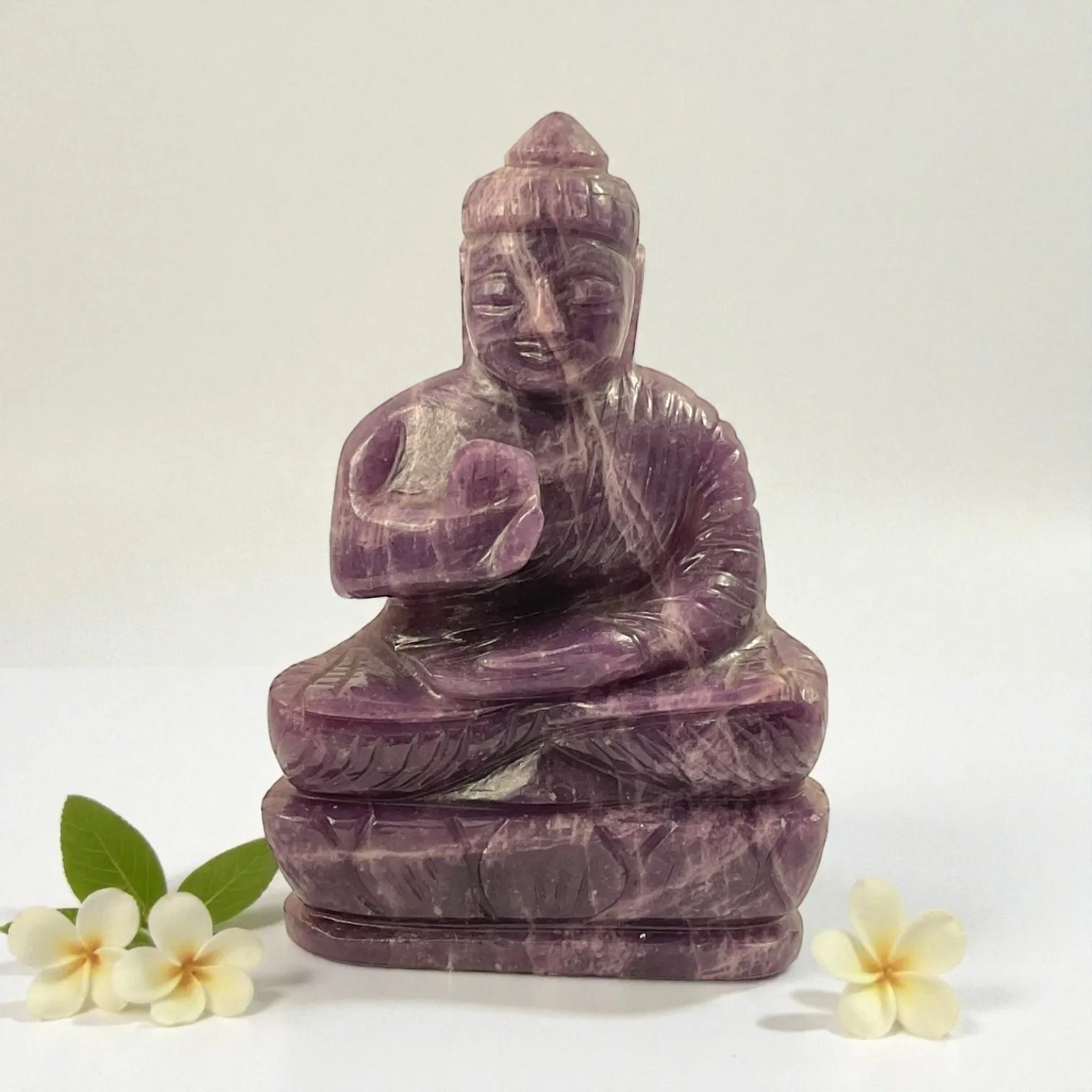 Lepidolite Buddha