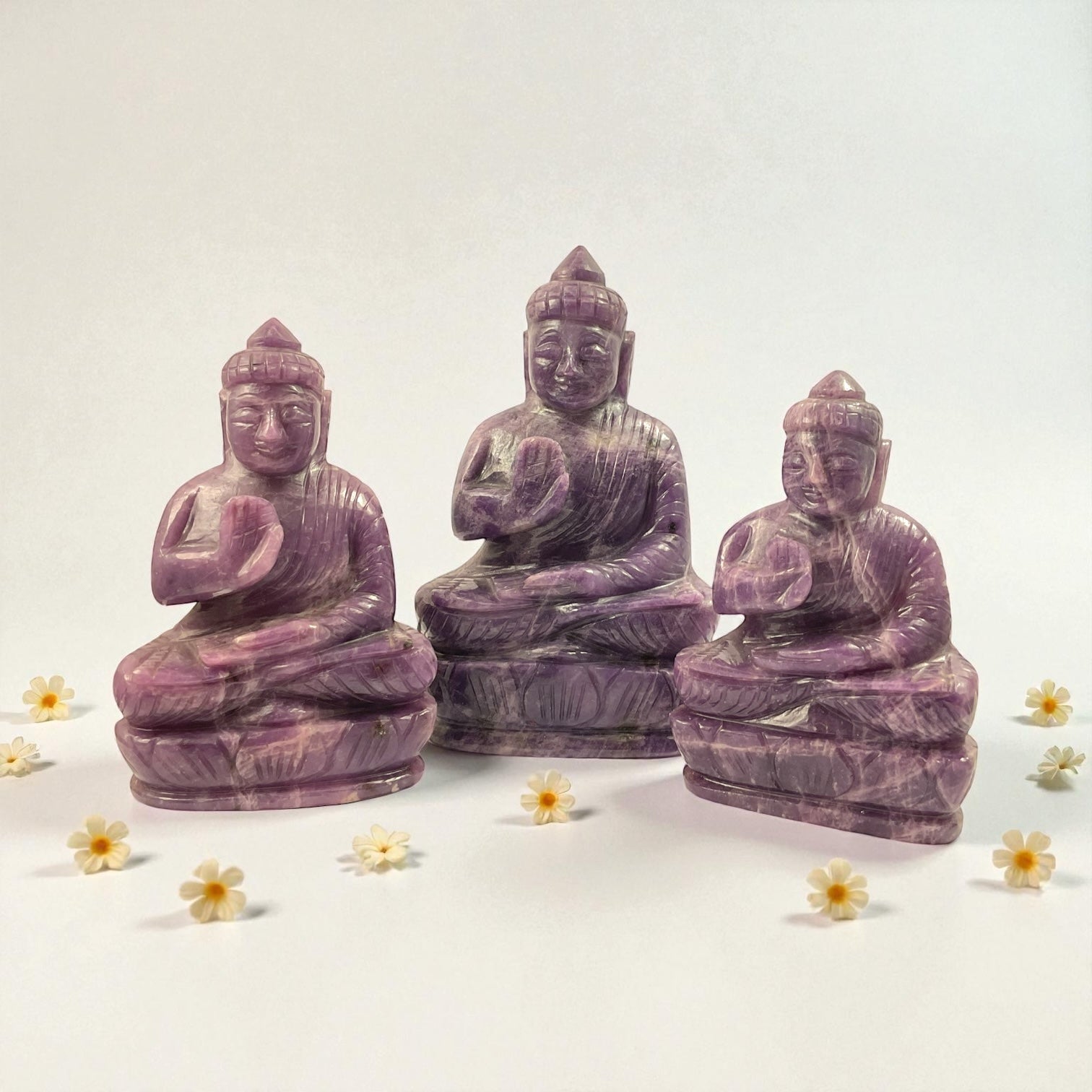 Lepidolite Buddha