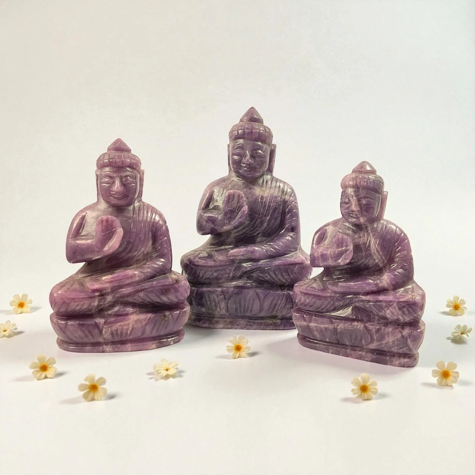 Lepidolite Buddha