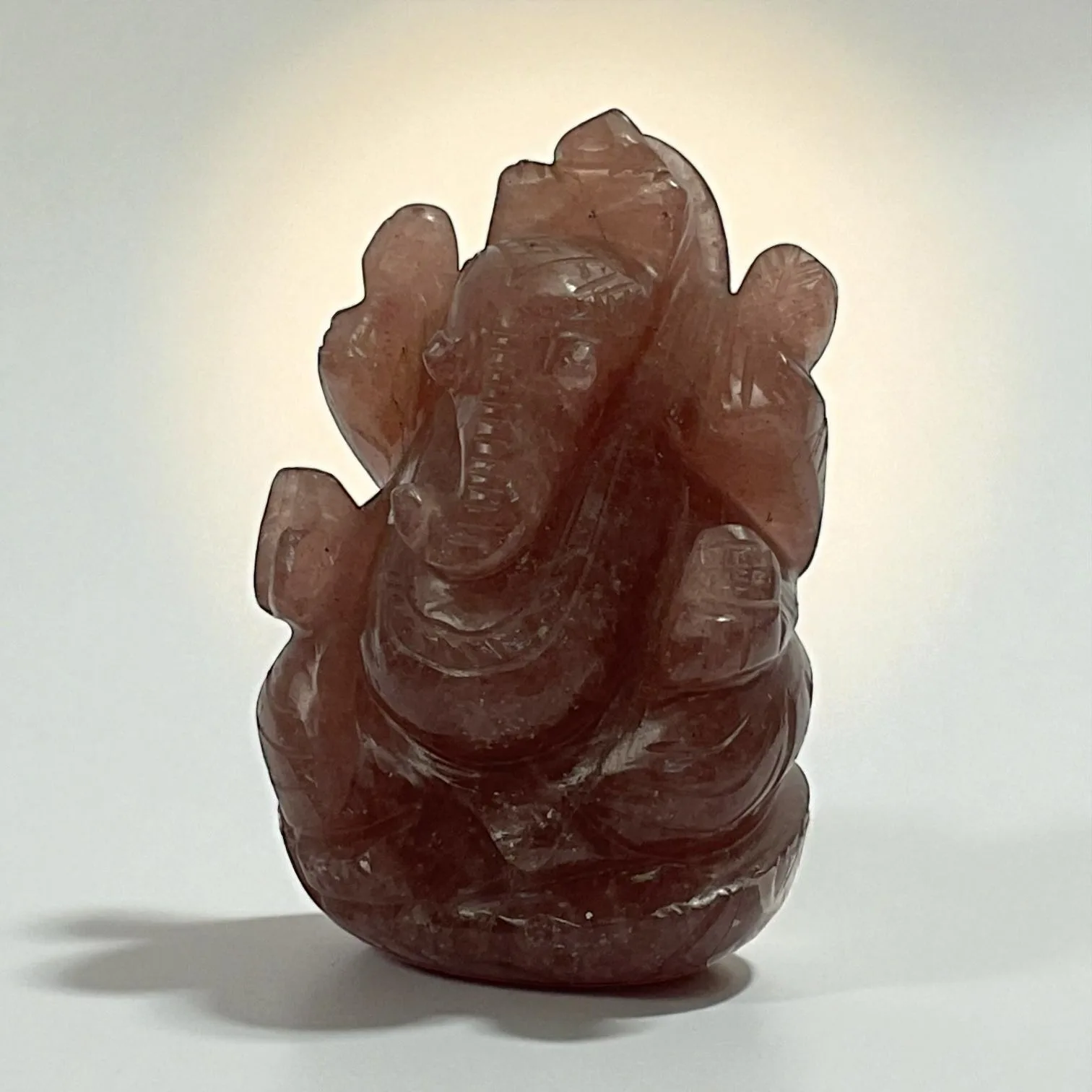 Strawberry Quartz Ganesha