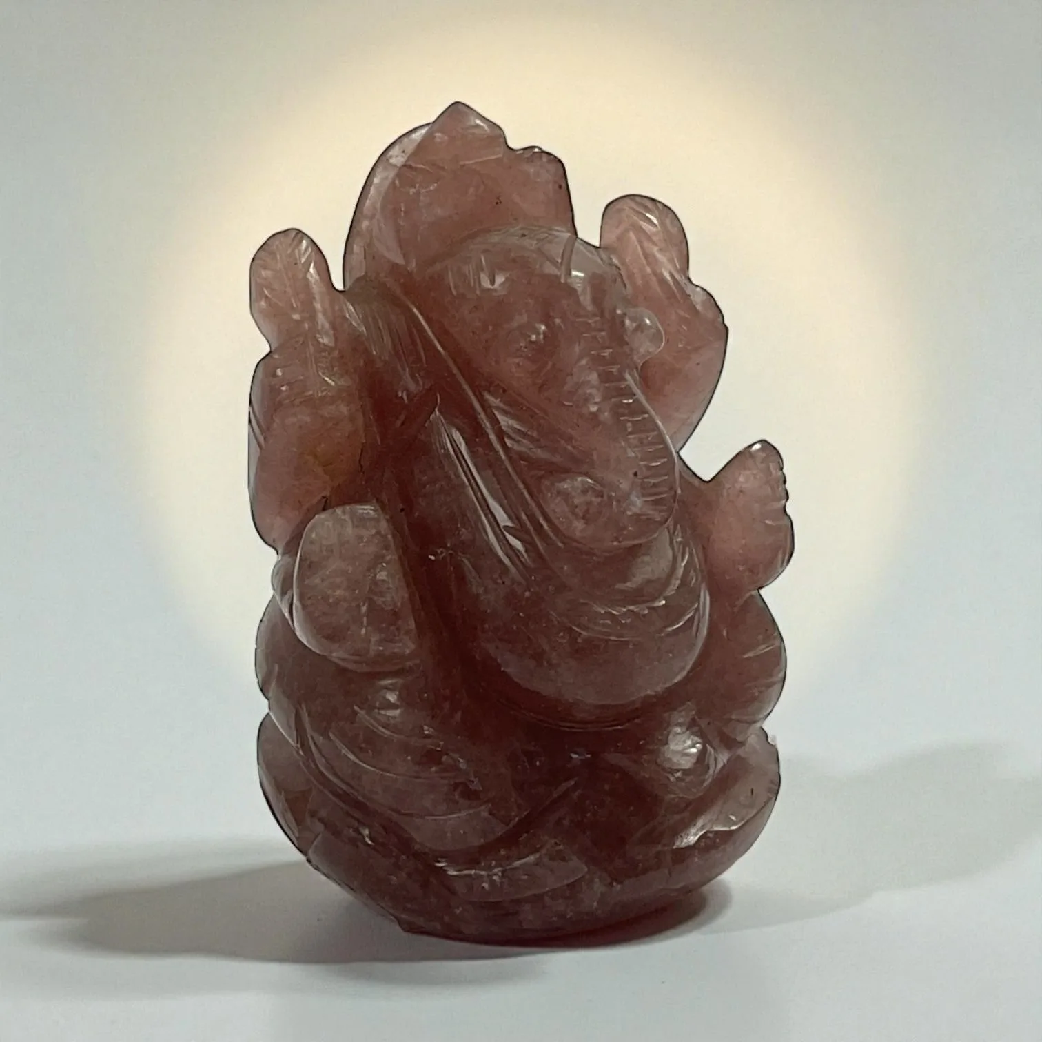 Strawberry Quartz Ganesha