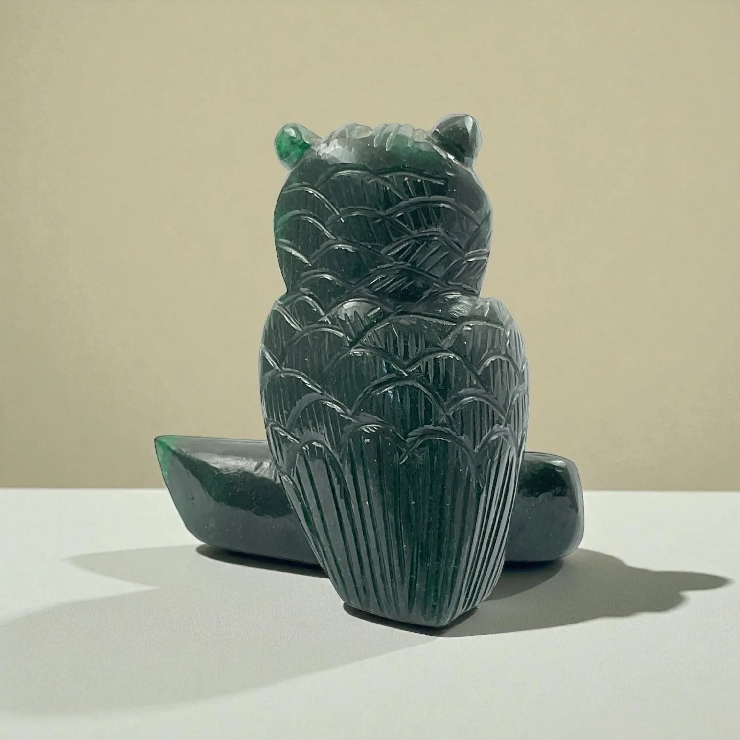 Green Aventurine Owl