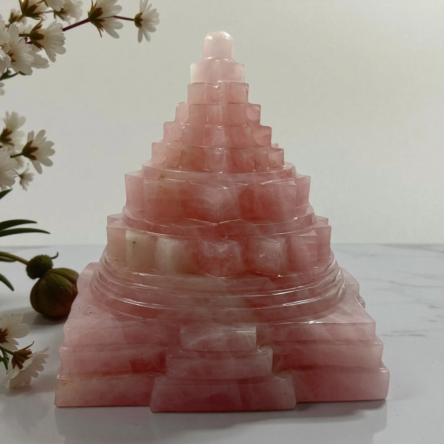 Rose Quartz Shri Yantra