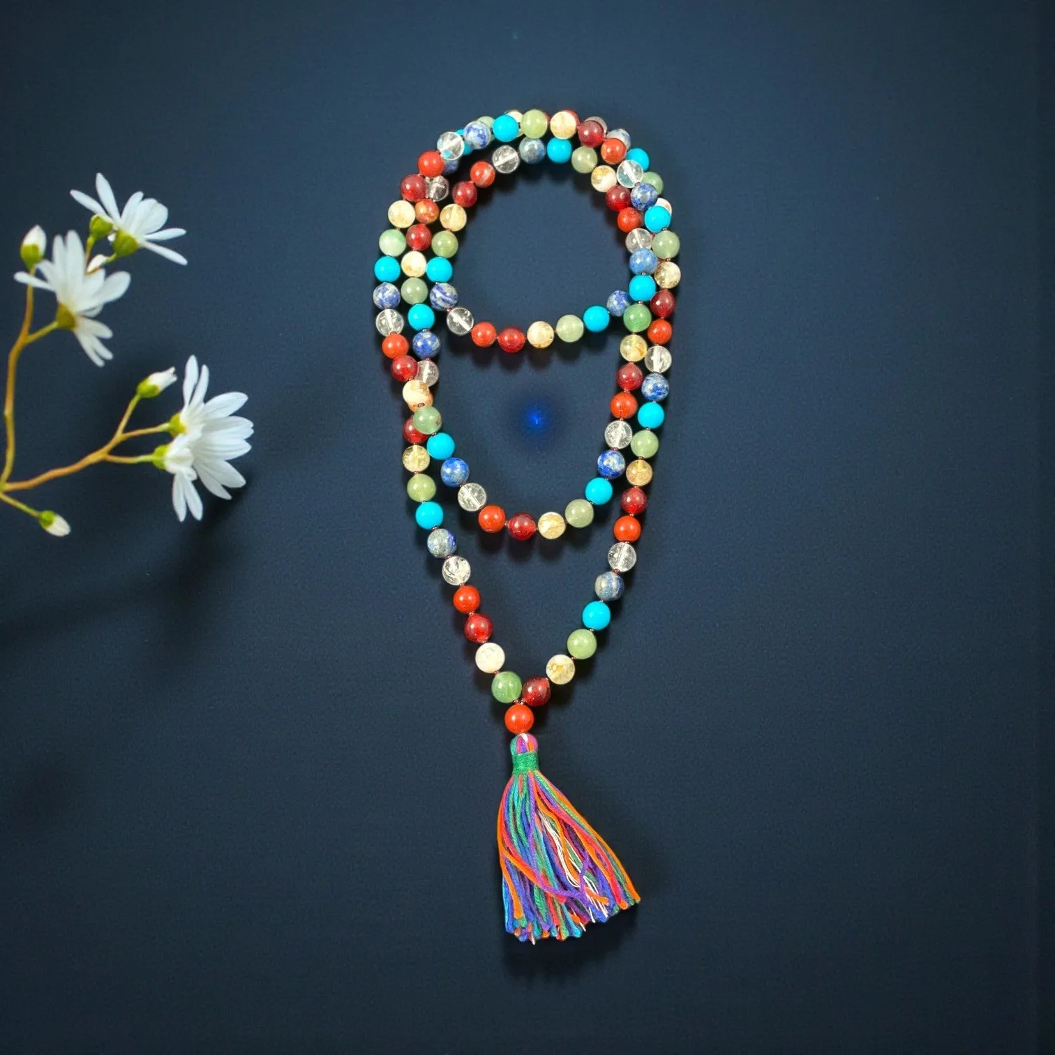 7 Chakra Mala (108 beads) 8 mm