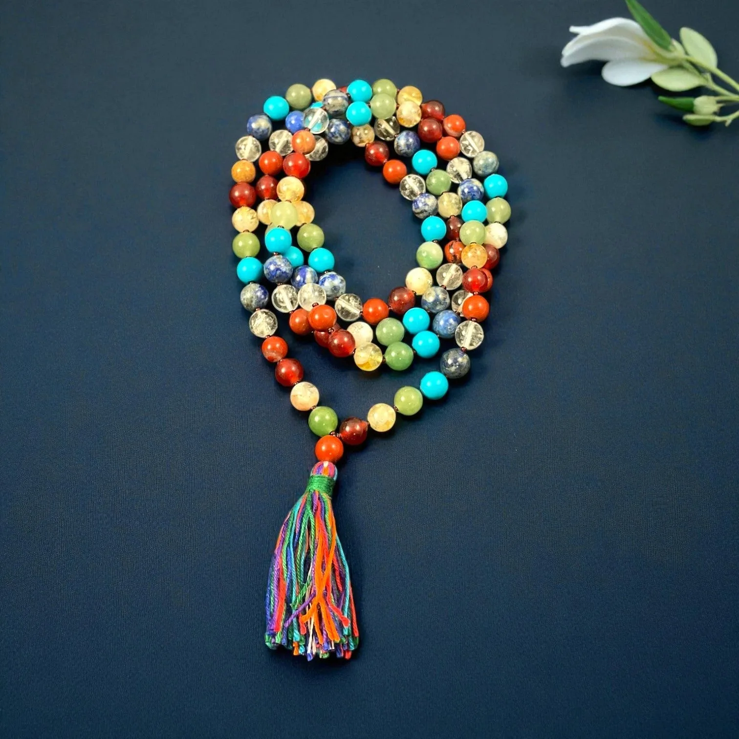 7 Chakra Mala (108 beads) 8 mm