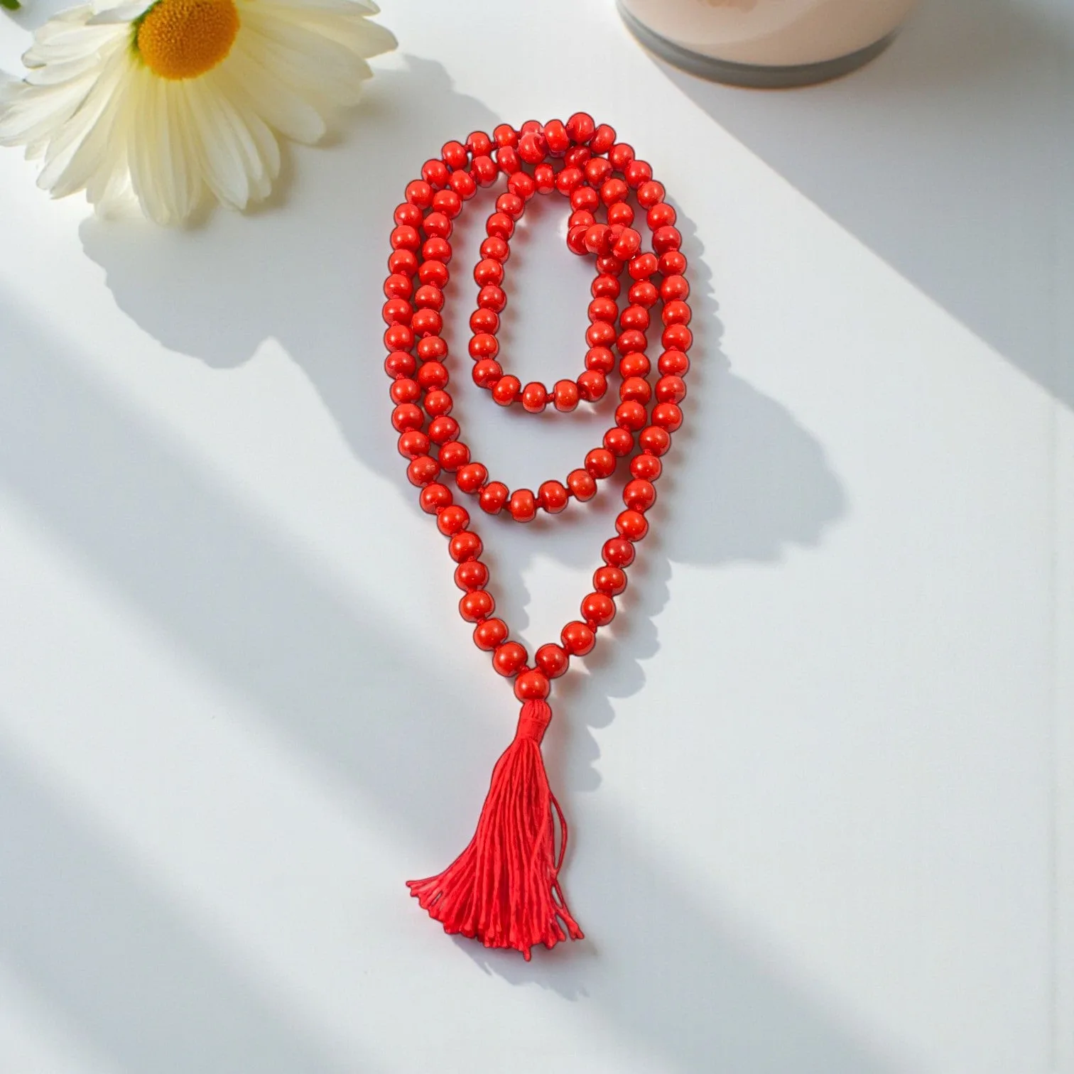 Coral (Moonga) Mala (108 beads) 10 mm