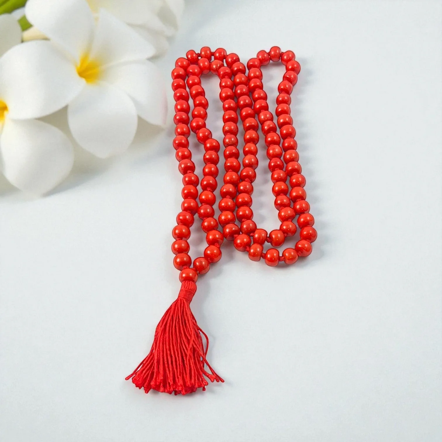 Coral (Moonga) Mala (108 beads) 10 mm