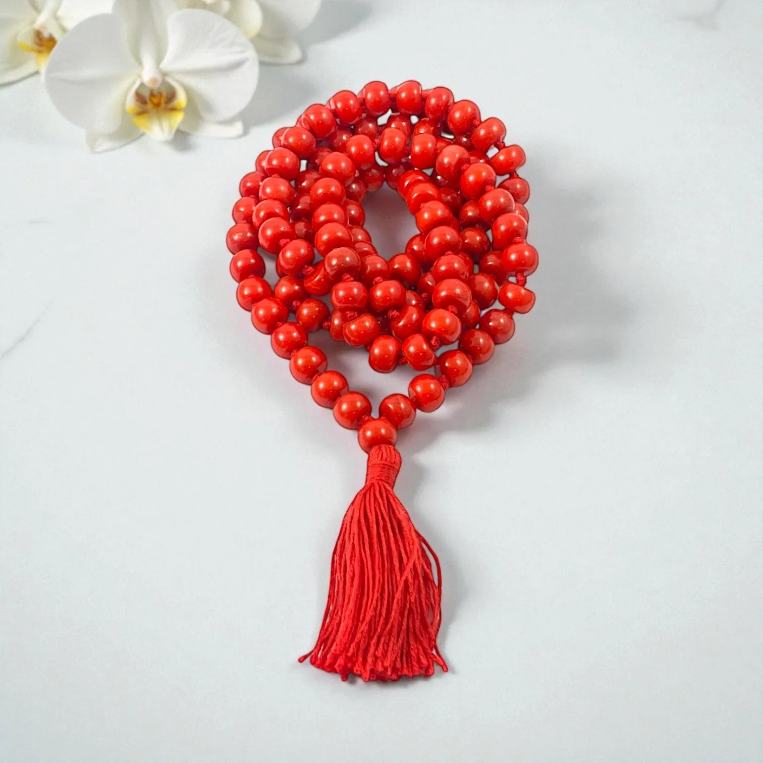 Coral (Moonga) Mala (108 beads) 10 mm