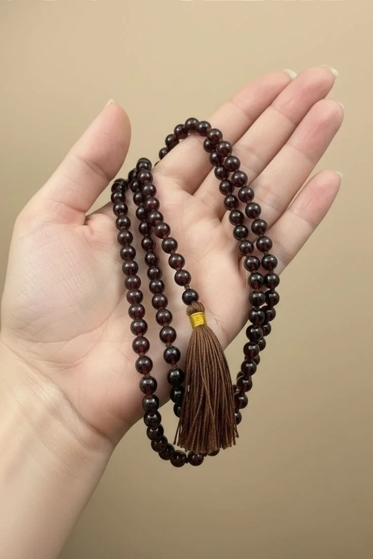 Garnet Mala (108 beads) 8 mm