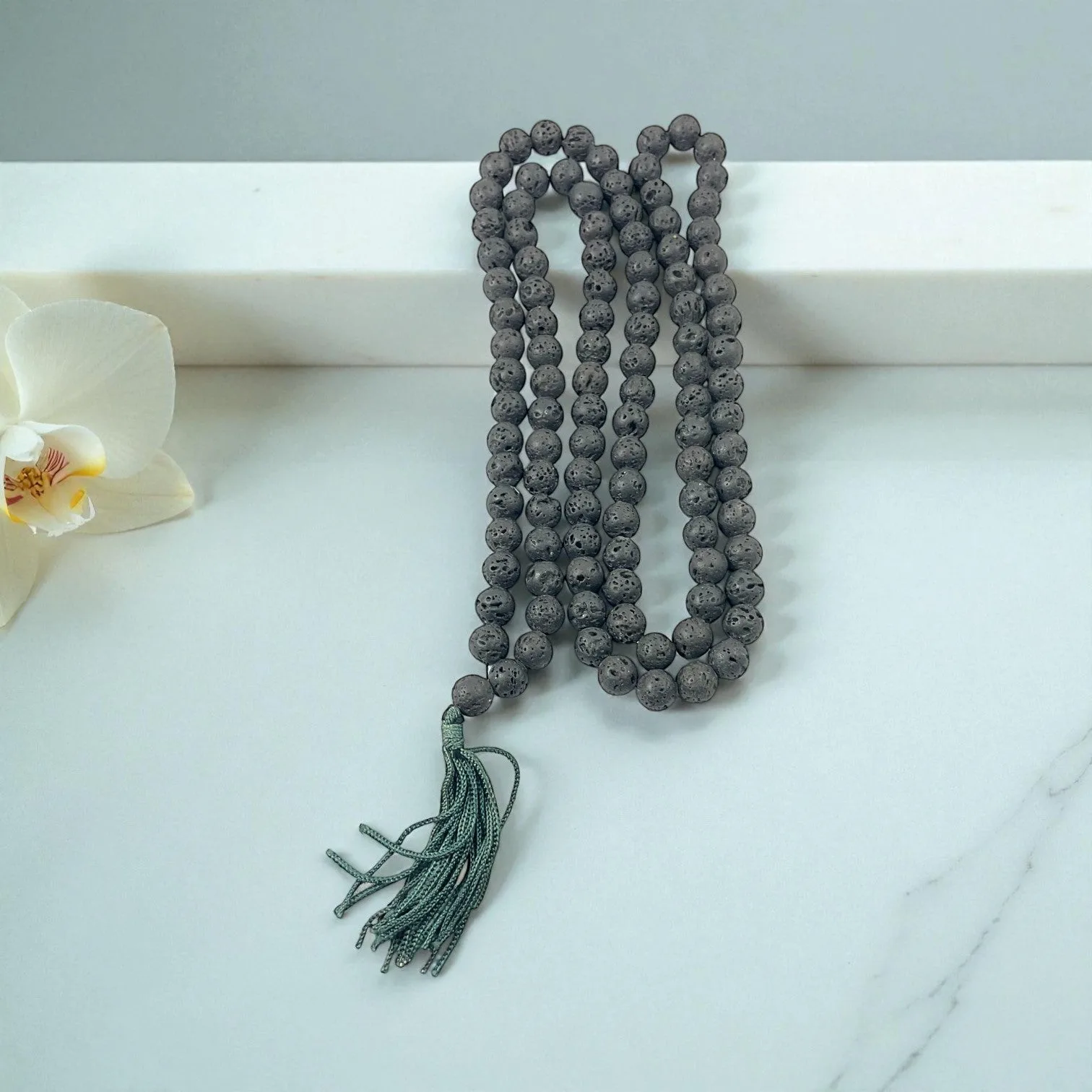 Lava Stone Mala (108 beads) 10 mm