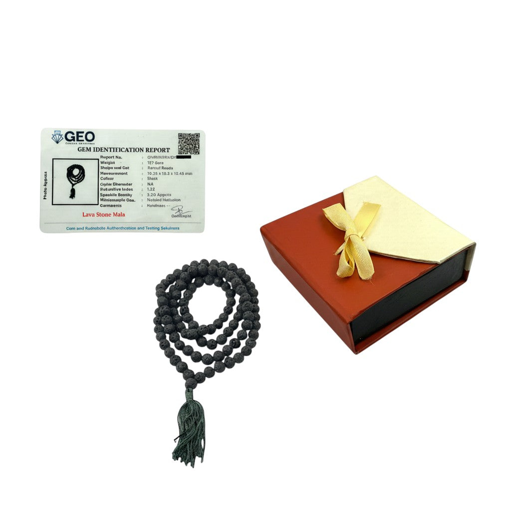 Lava Stone Mala (108 beads) 10 mm