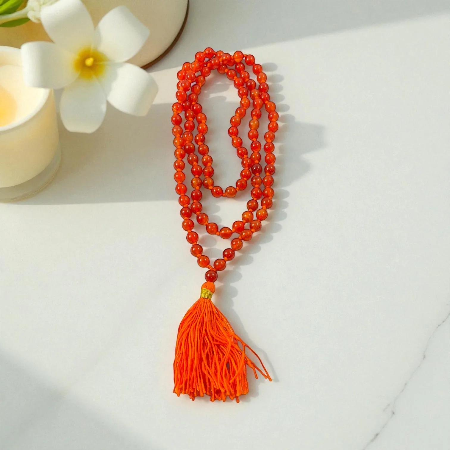 Carnelian Mala (108 beads) 8 mm