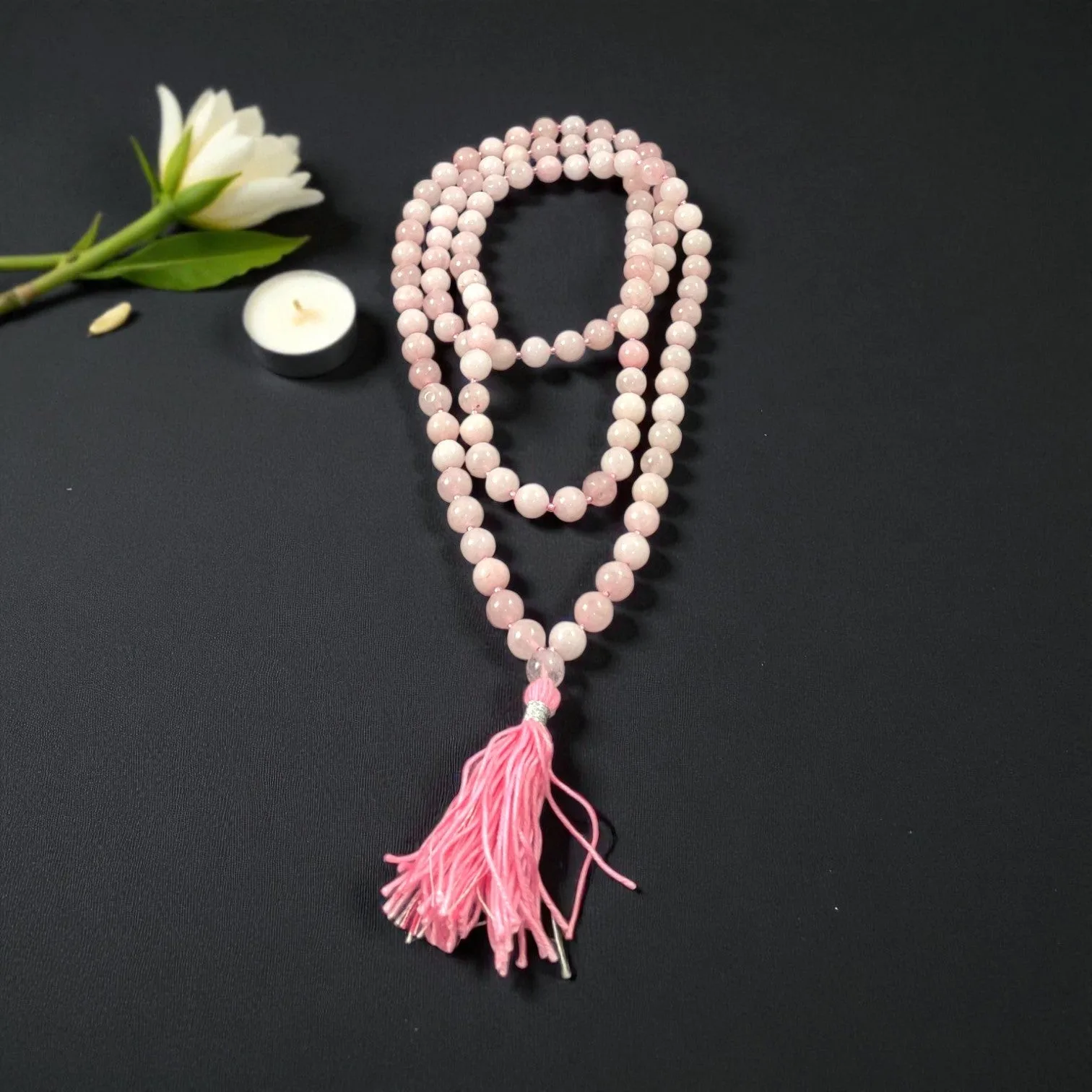 Rose Quartz Mala (108 beads) 8 mm