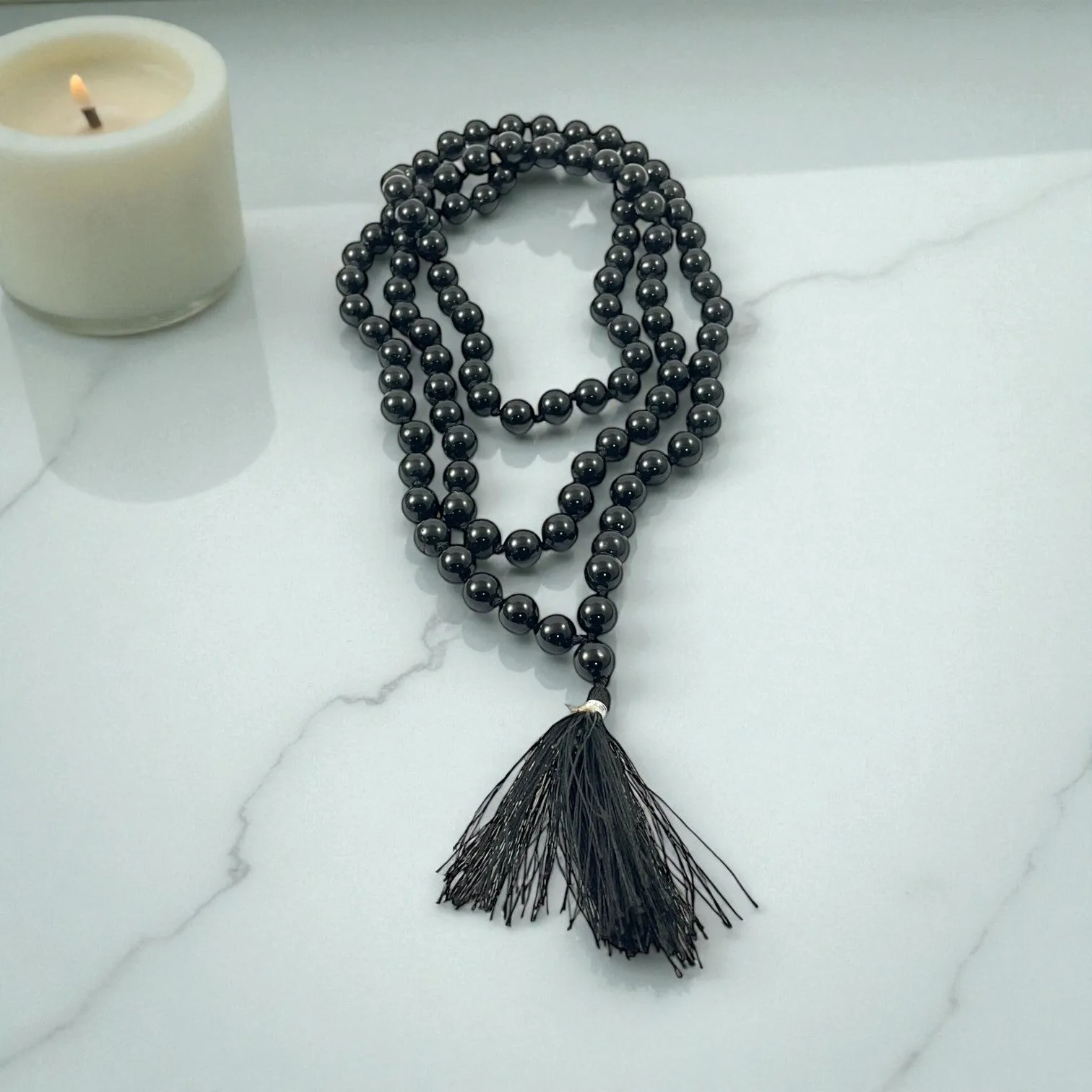 Black Obsidian Mala (108 beads) 8 mm