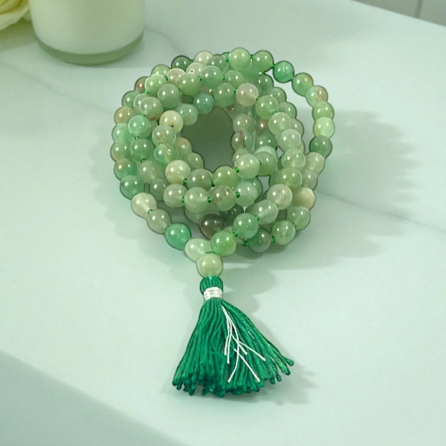 Green Aventurine Mala (108 beads) 8 mm