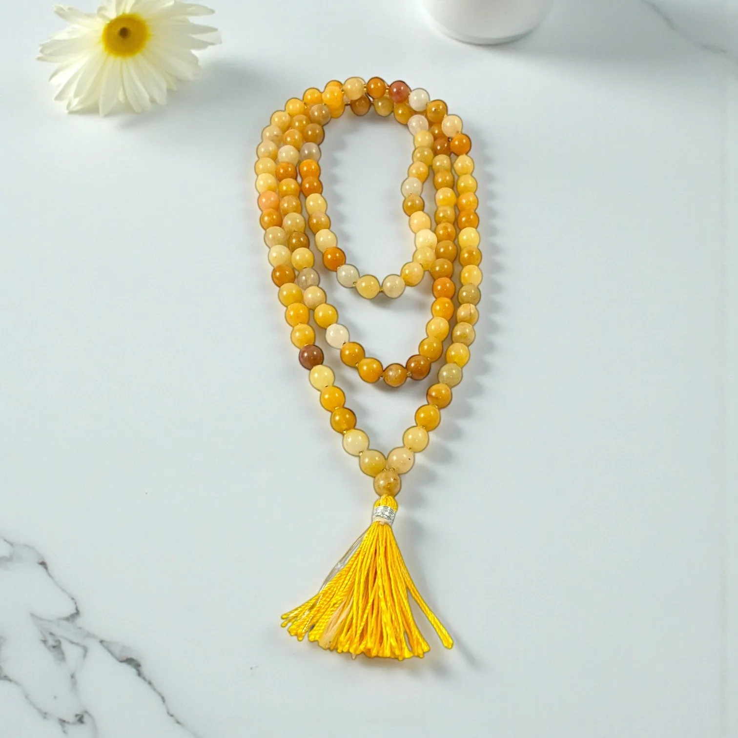 Yellow Aventurine Mala (108 beads) 8 mm