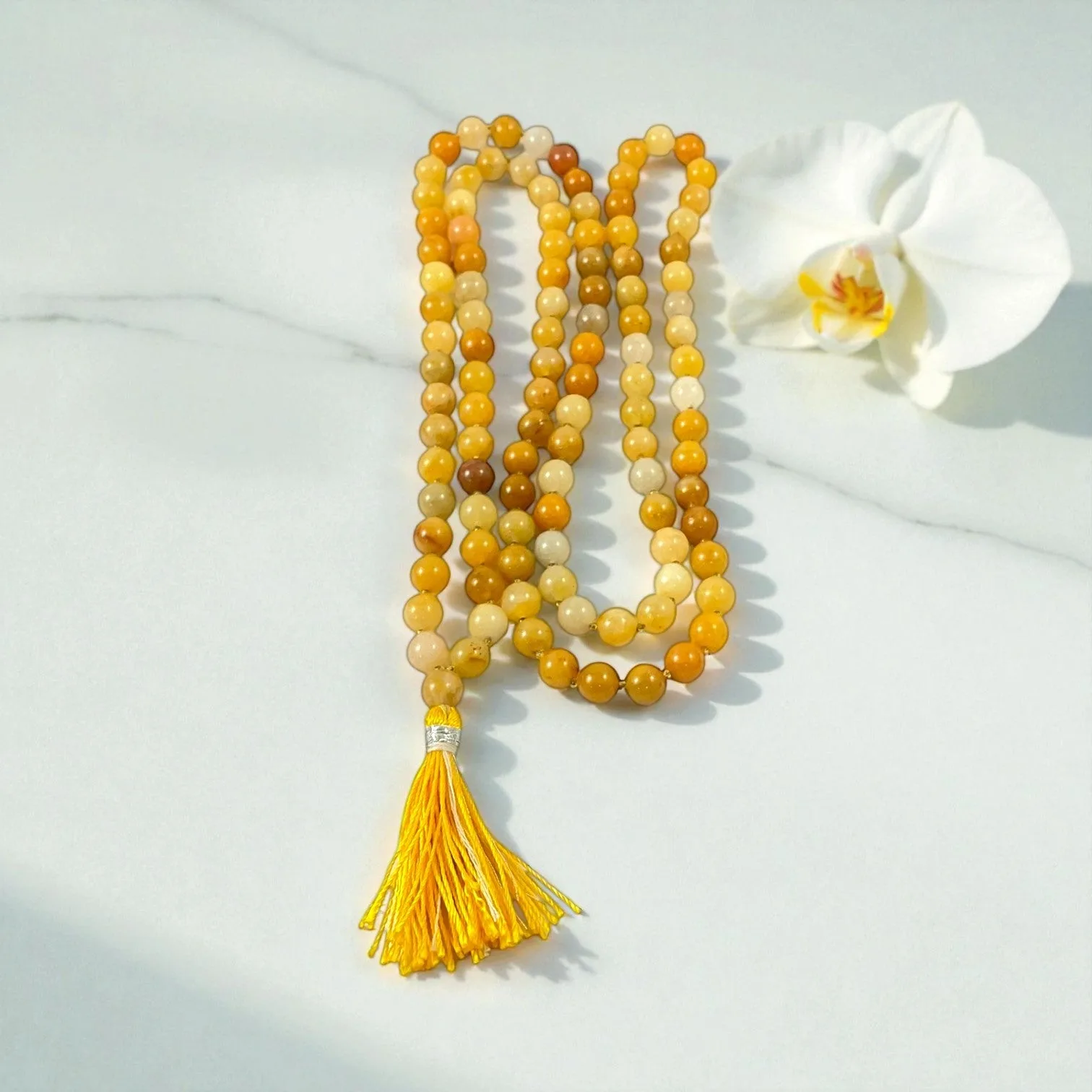 Yellow Aventurine Mala (108 beads) 8 mm