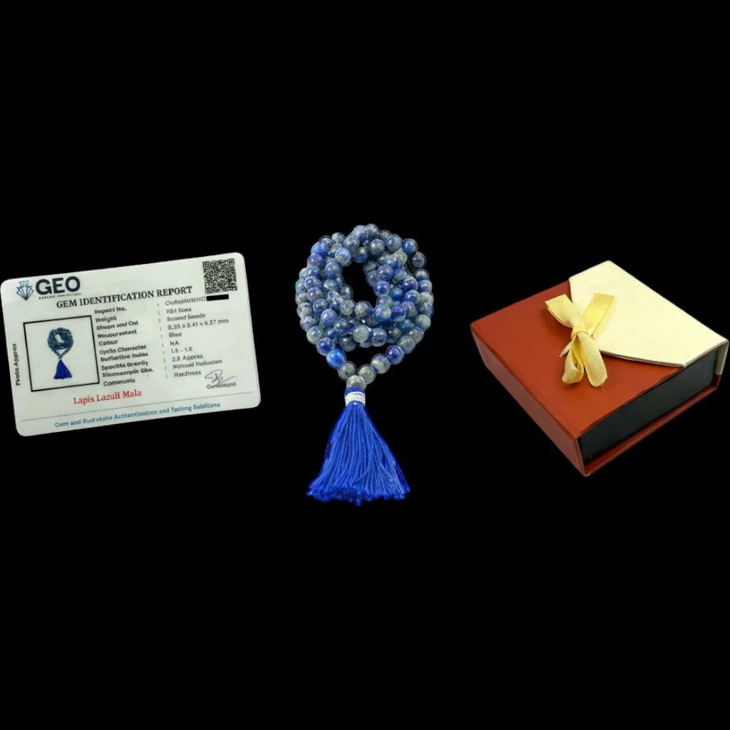 Lapis Lazuli Mala (108 beads) 8 mm