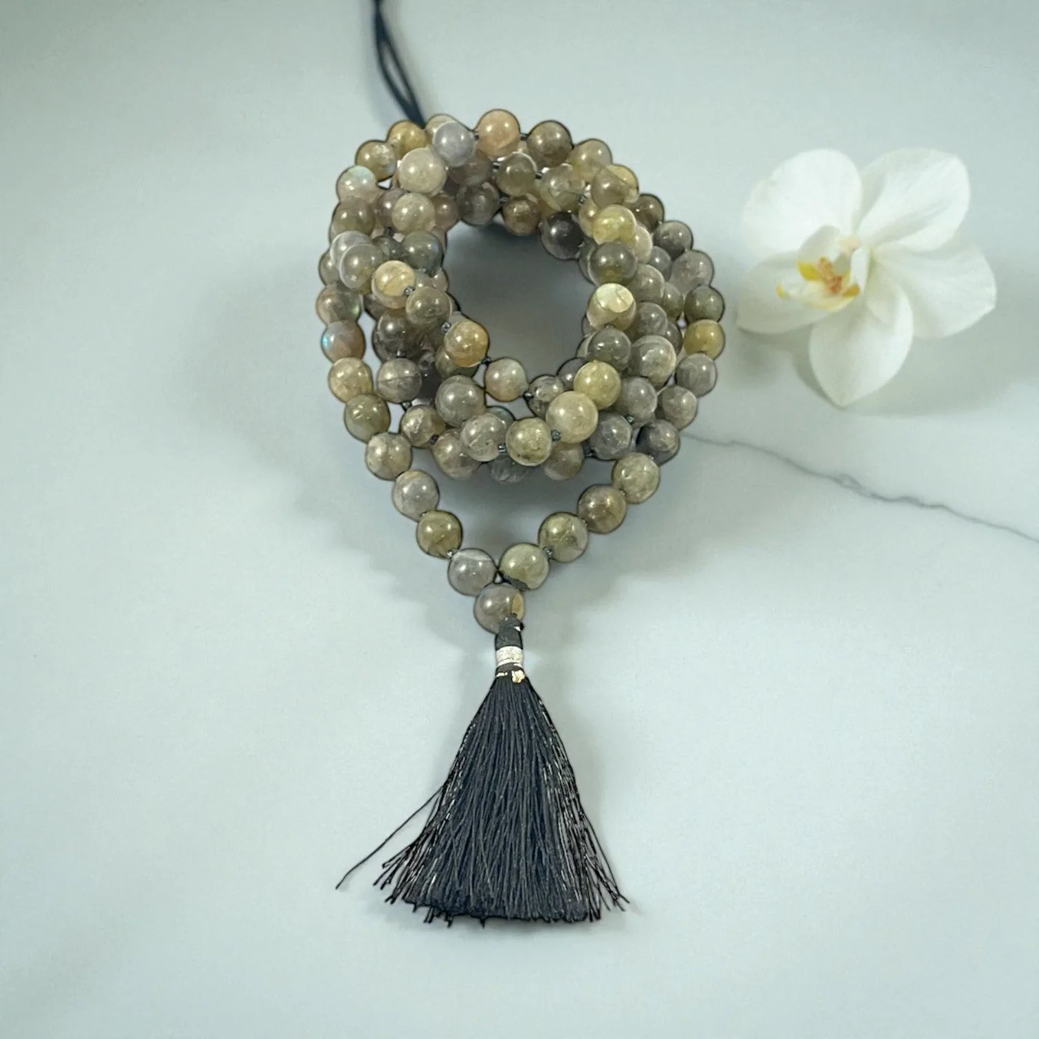 Labrodorite Mala (108 beads) 8 mm