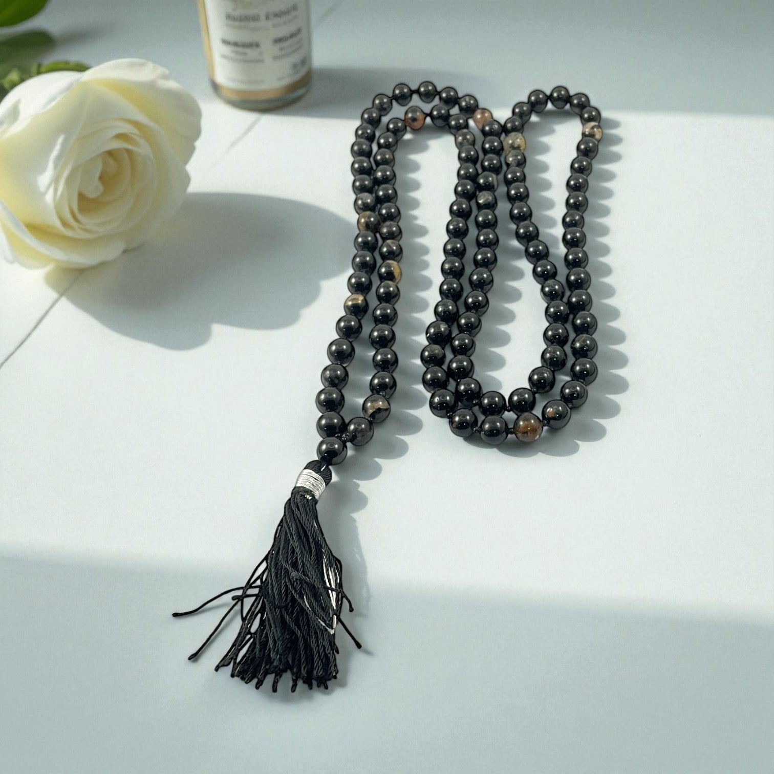 Black Tourmaline Mala (108 beads) 8 mm