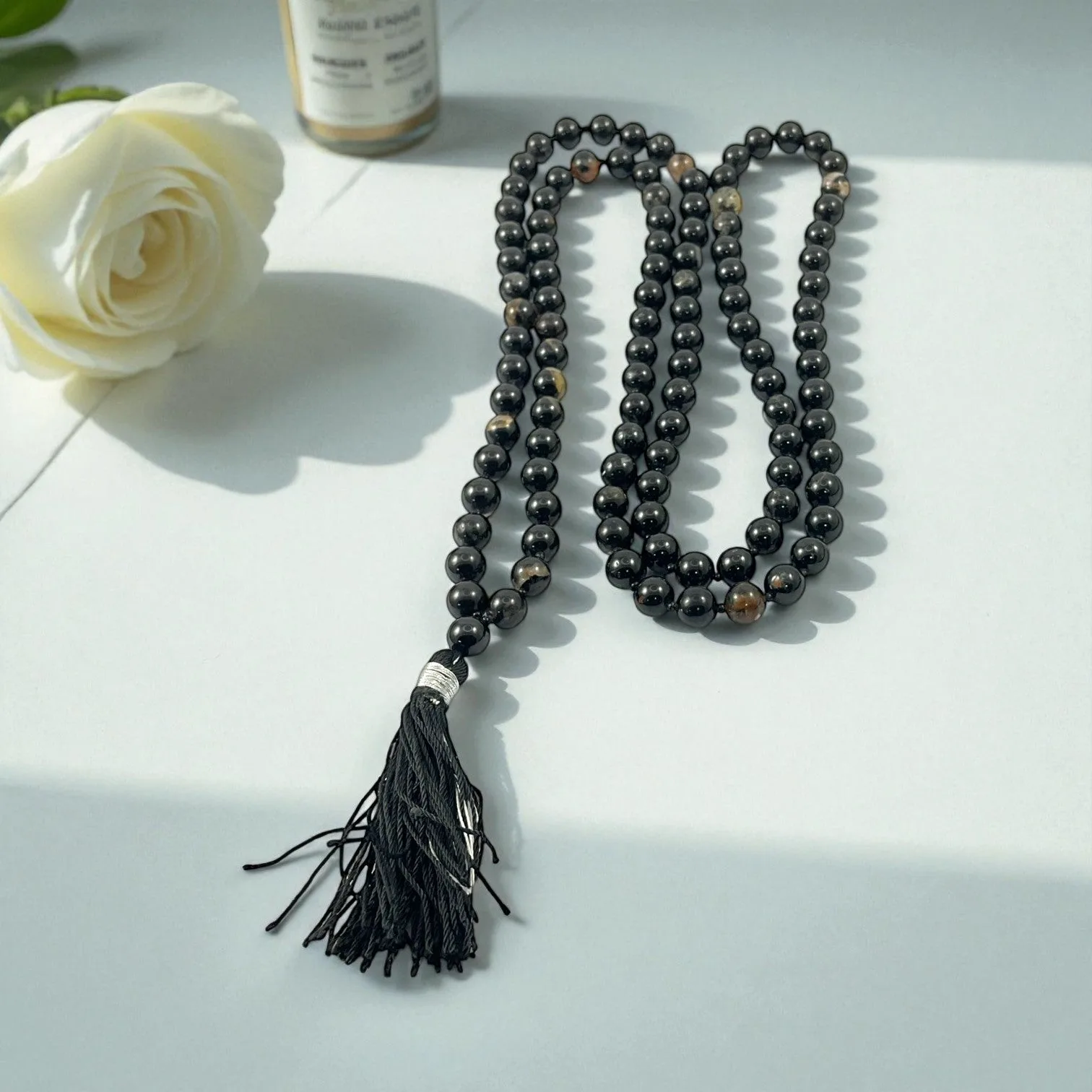Black Tourmaline Mala (108 beads) 8 mm