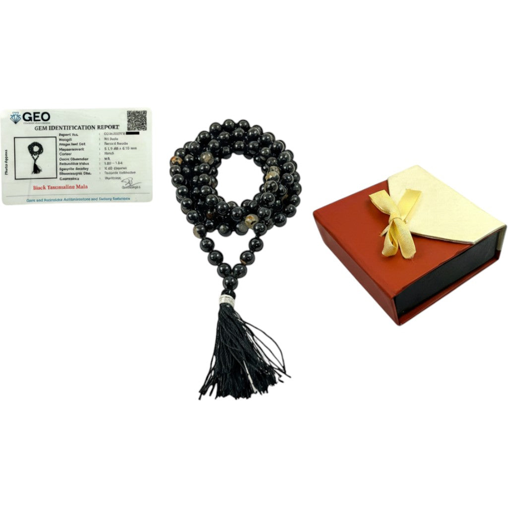 Black Tourmaline Mala (108 beads) 8 mm