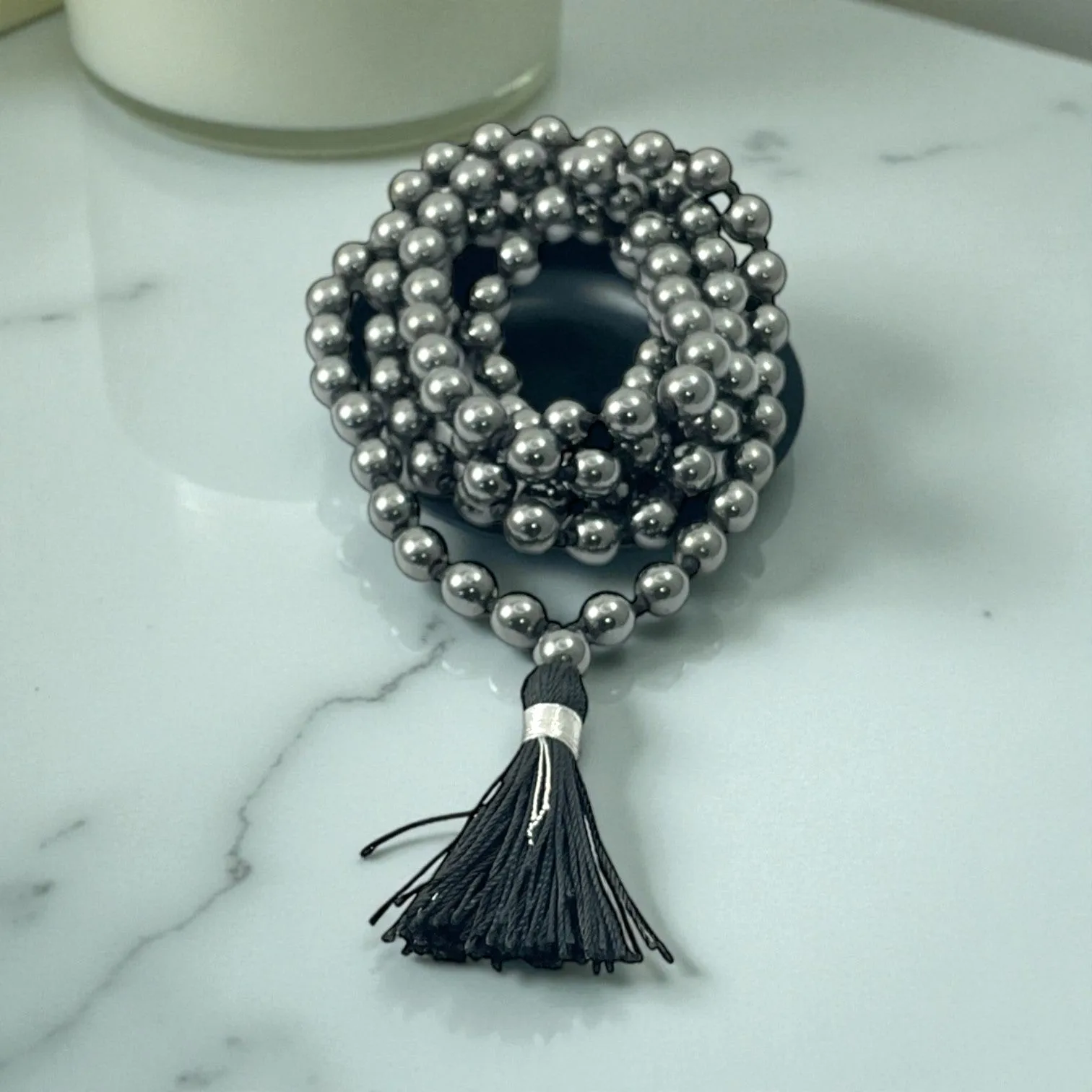 Haematite Mala (108 beads) 8 mm