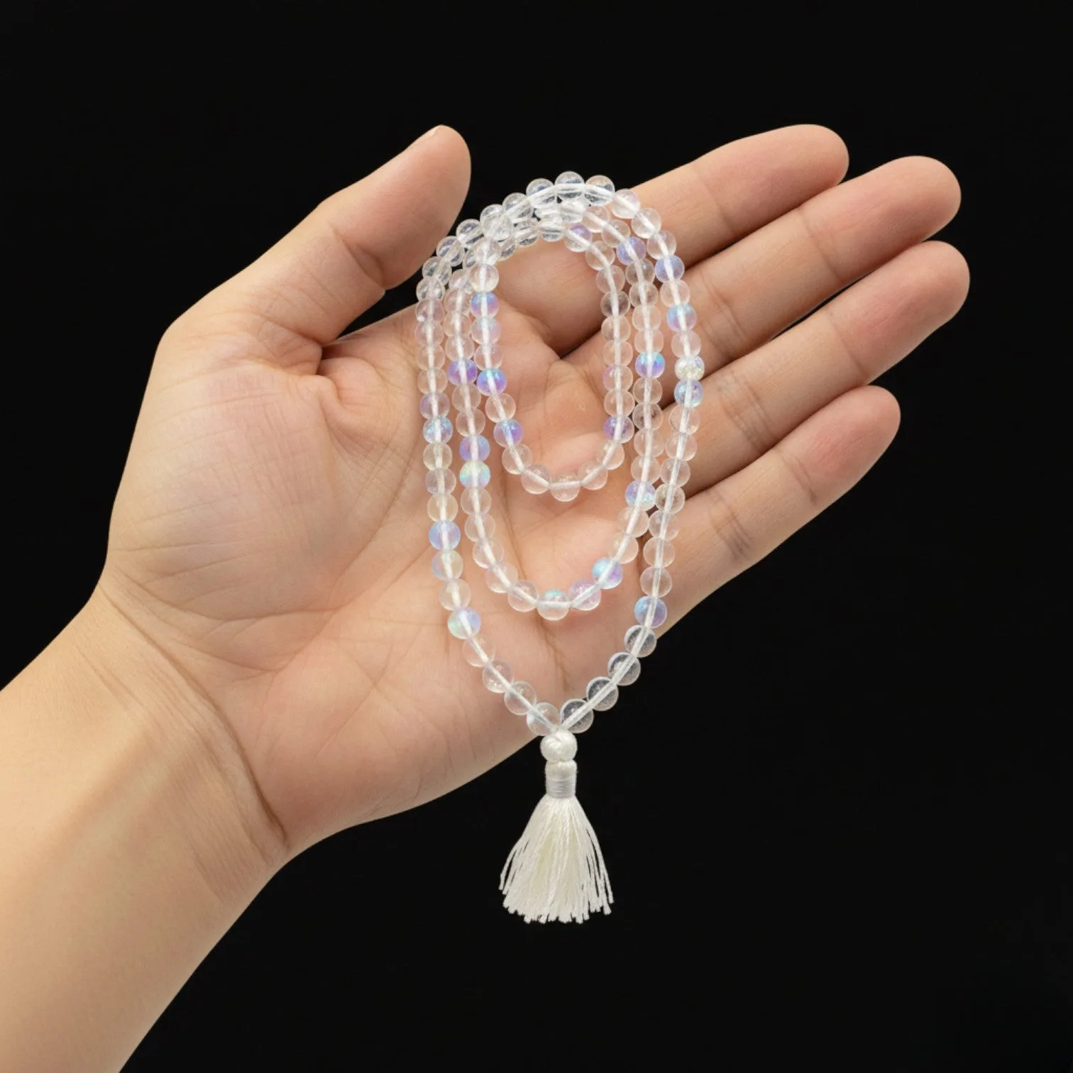 Angelite Mala (108 beads) 8 mm