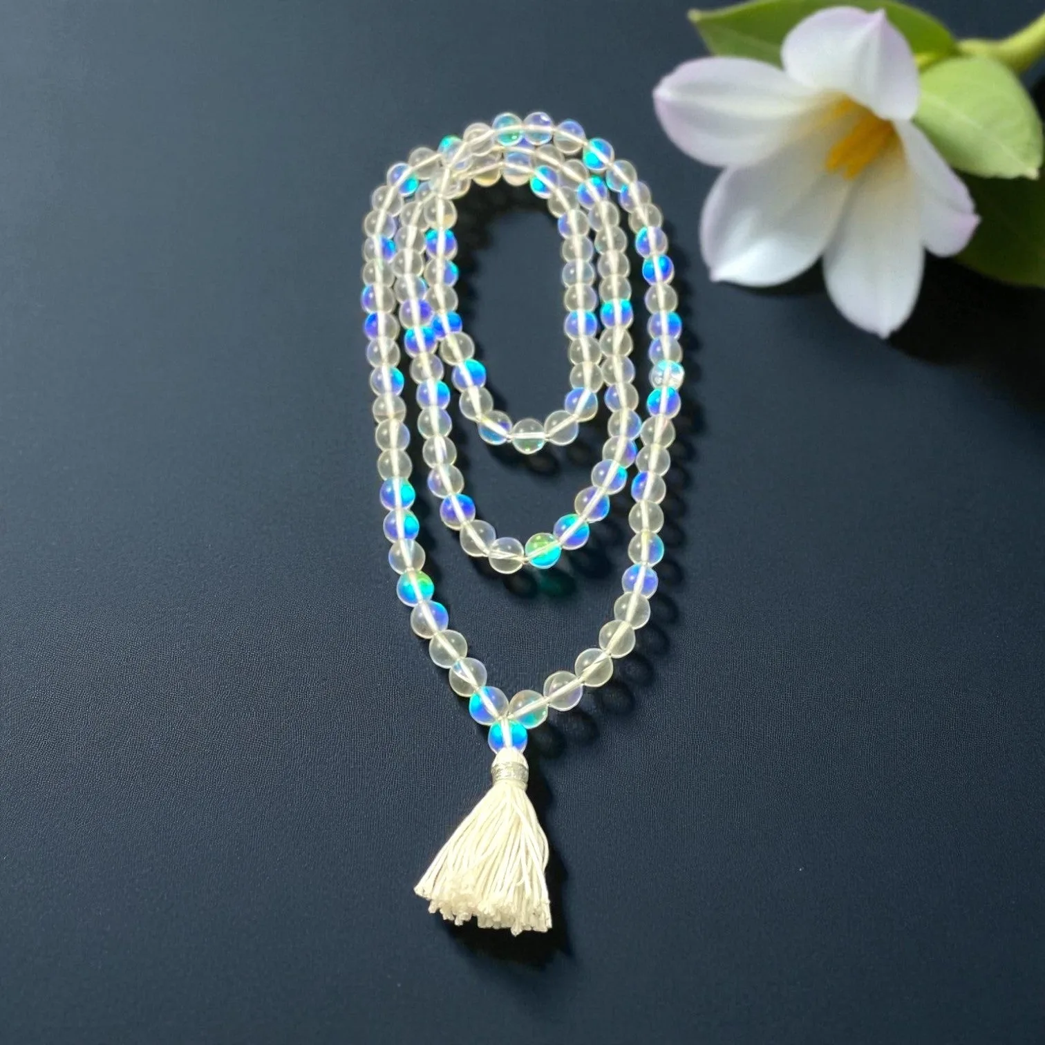 Angelite Mala (108 beads) 8 mm