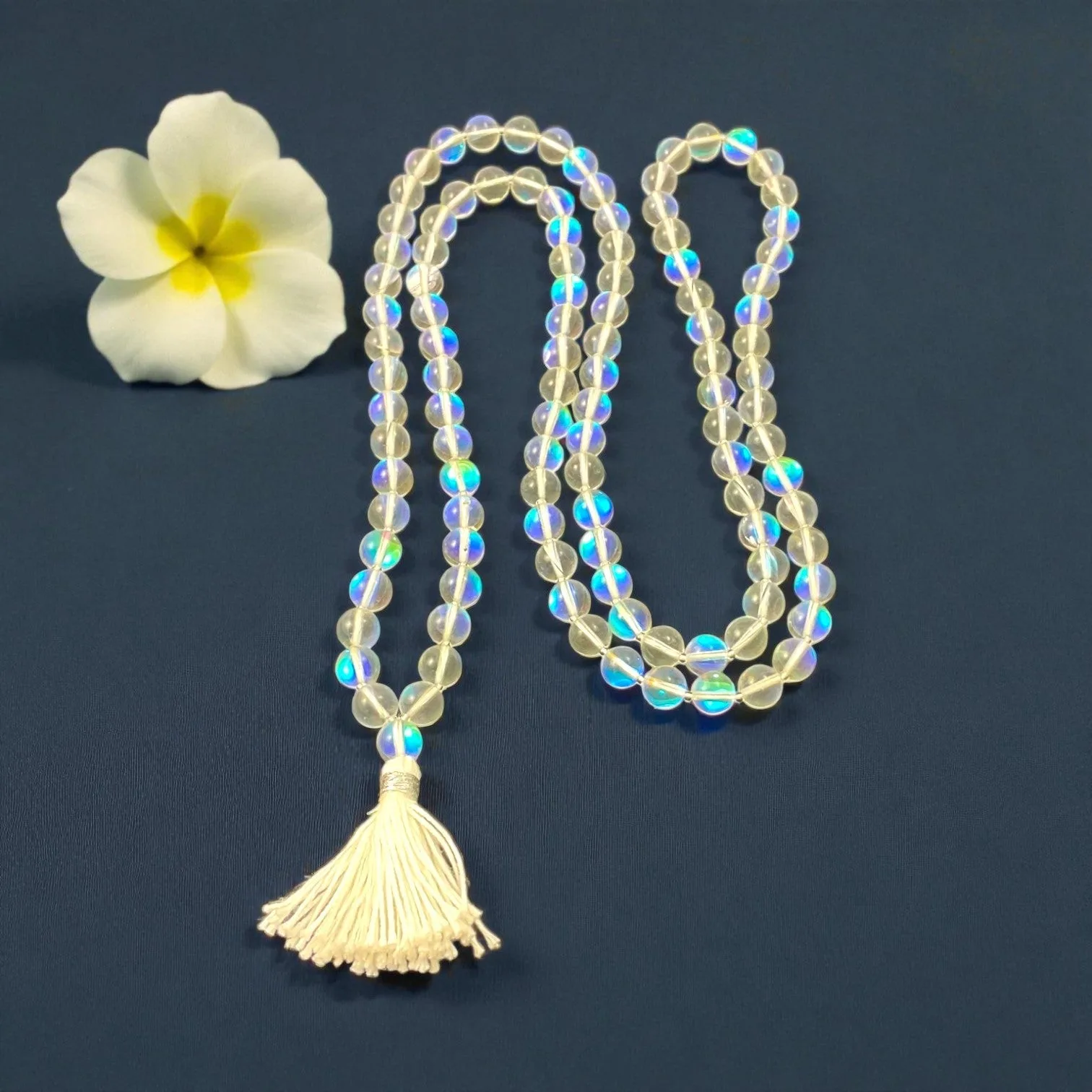Angelite Mala (108 beads) 8 mm