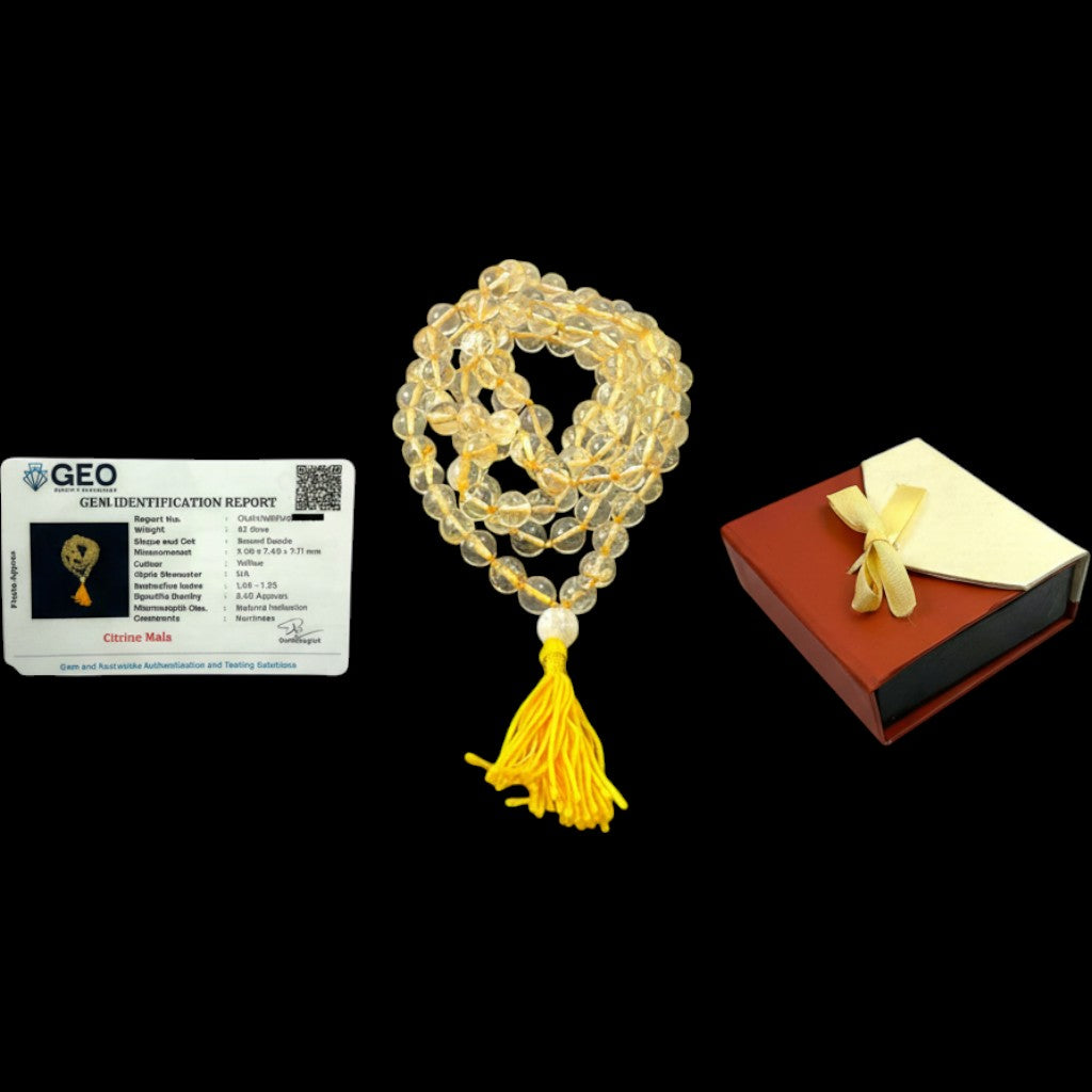 Citrine Mala (108 beads) 7 mm