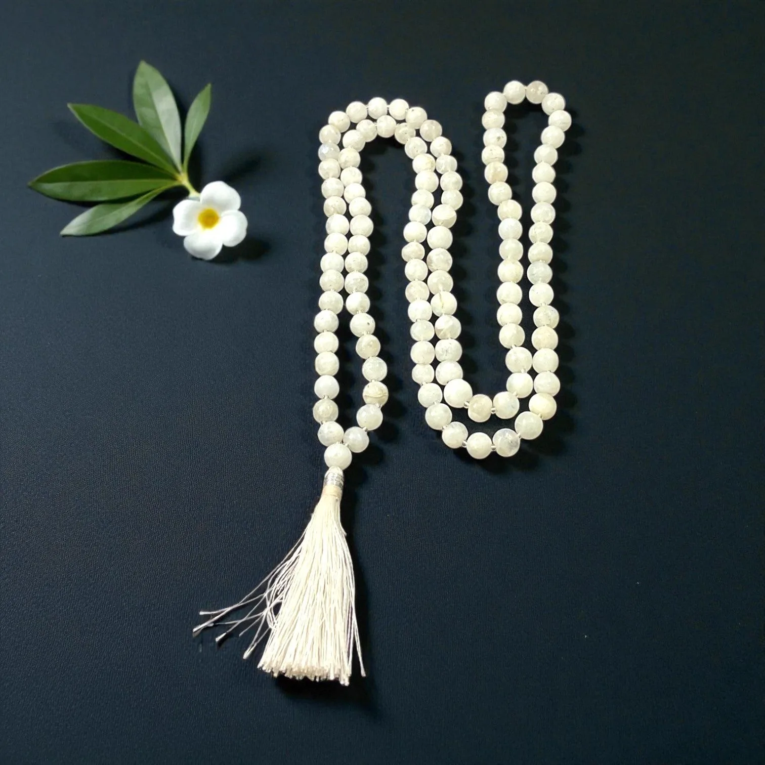 Rainbow Moonstone Mala (108 beads) 8 mm