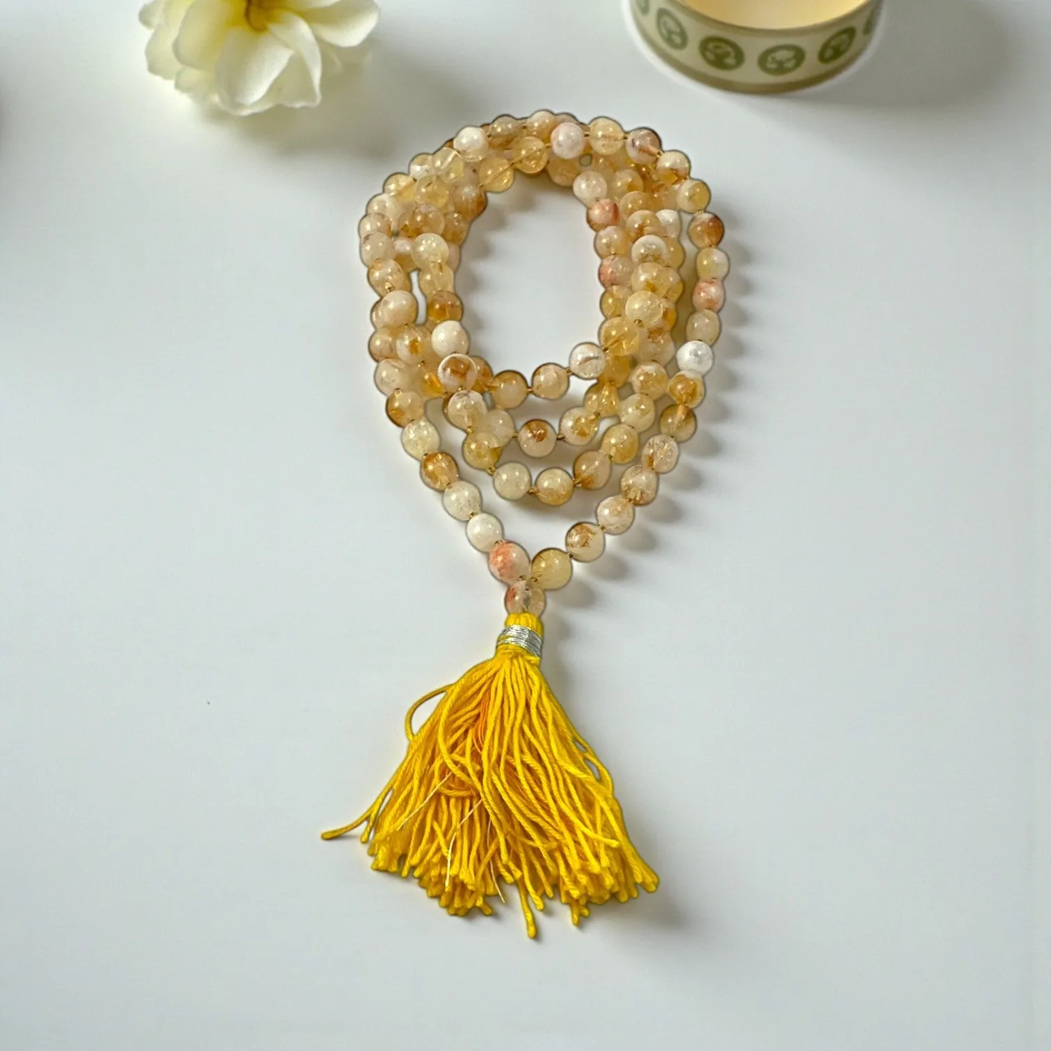 Citrine Mala (108 beads) 8 mm