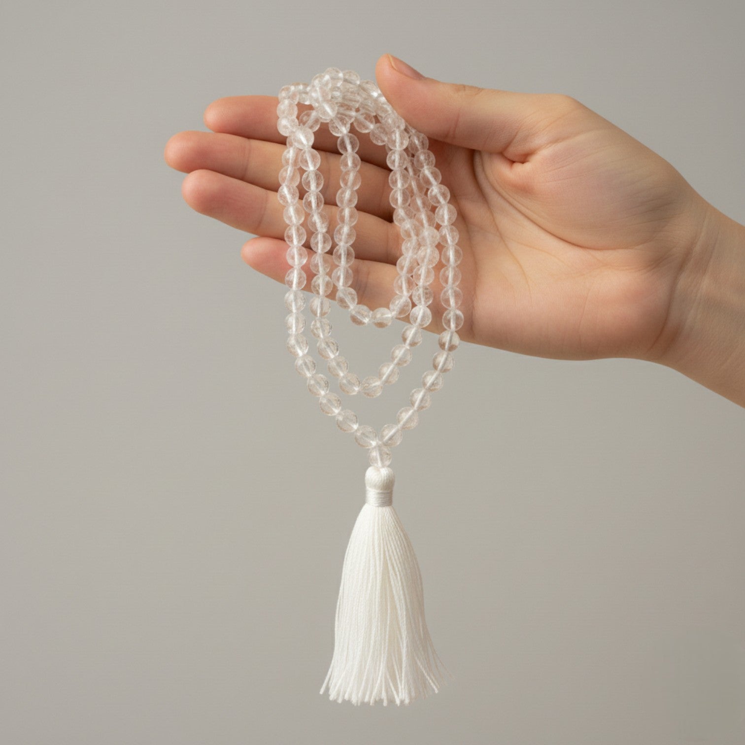 Clear Quartz Mala (108 beads) 8 mm