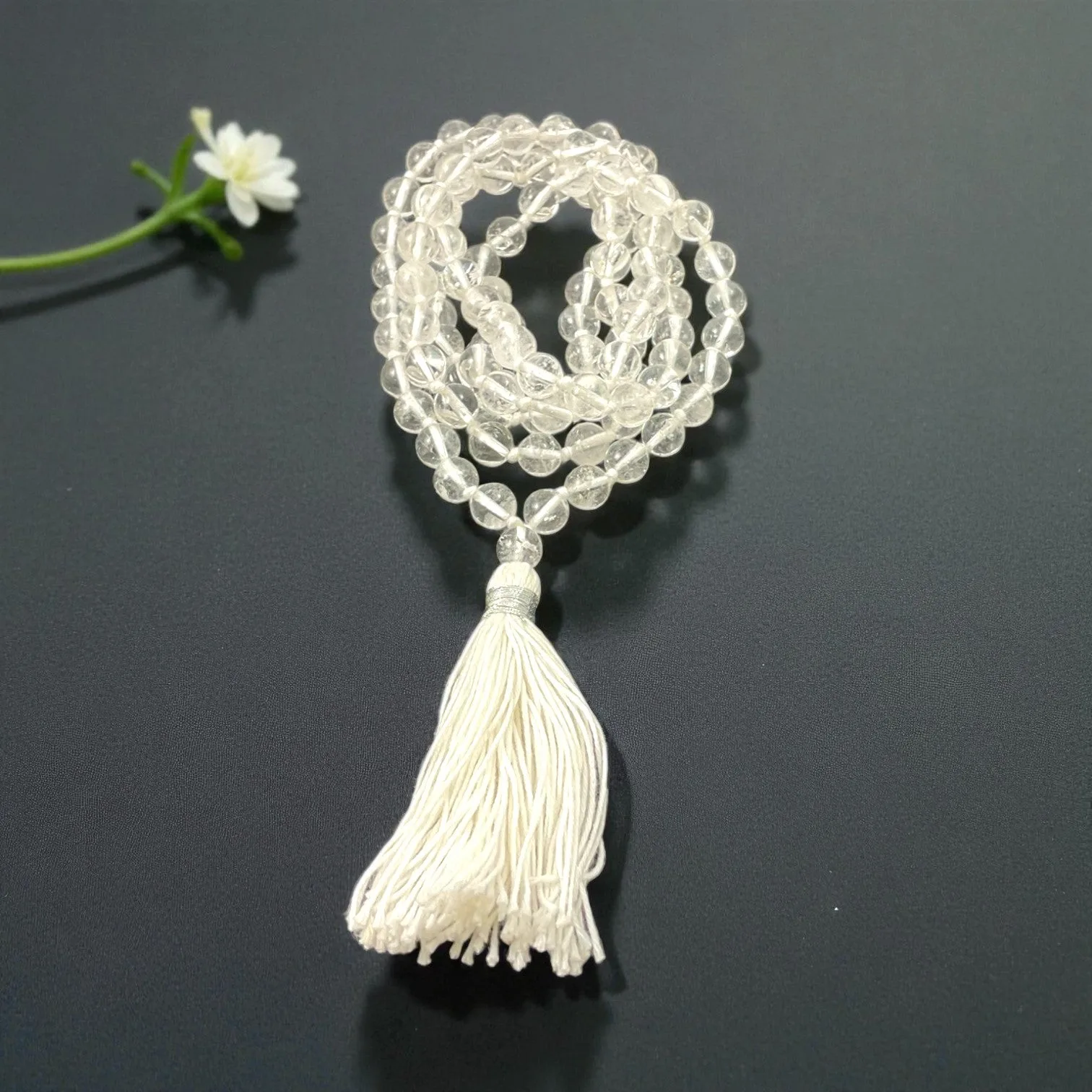 Clear Quartz Mala (108 beads) 8 mm