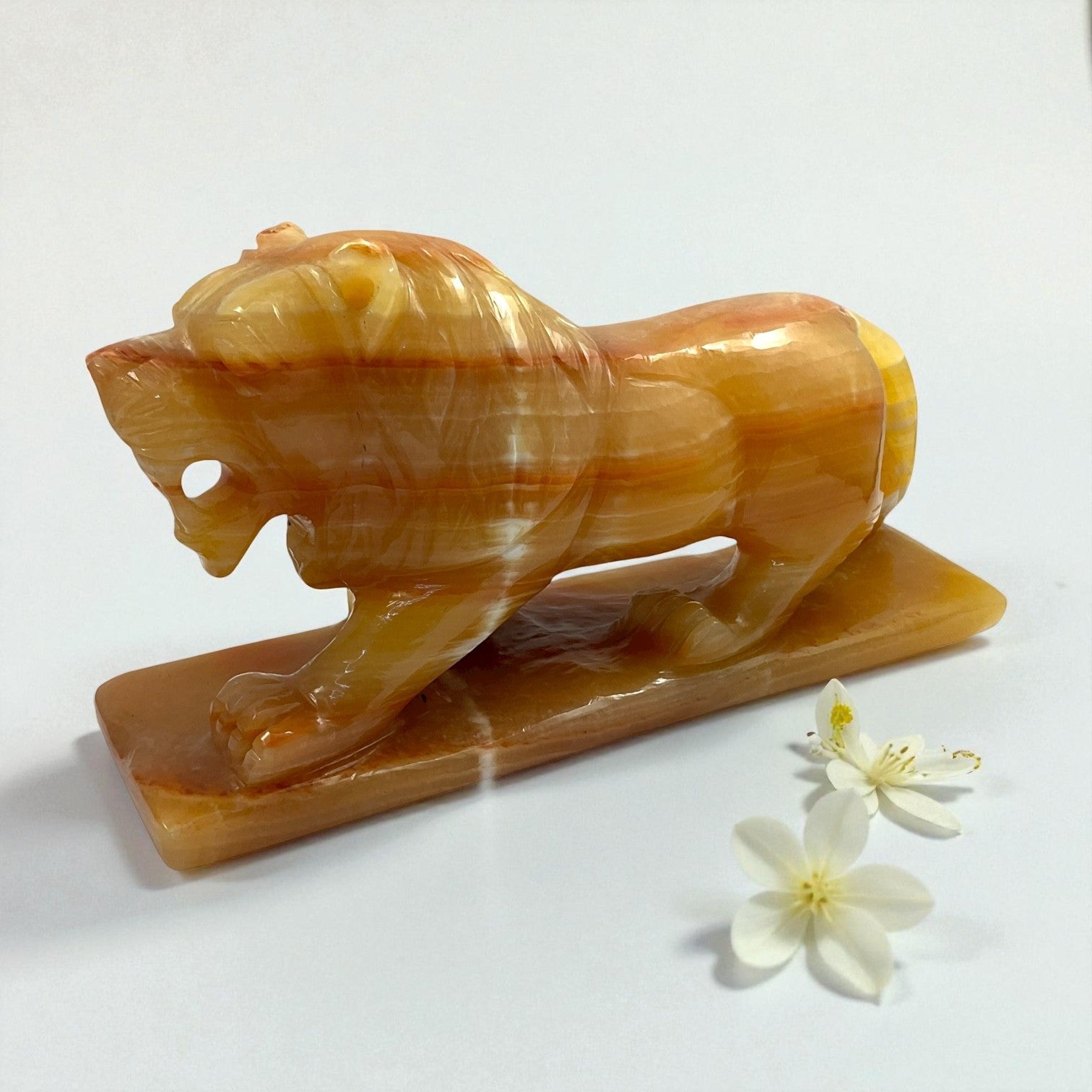 Yellow Calsite Lion